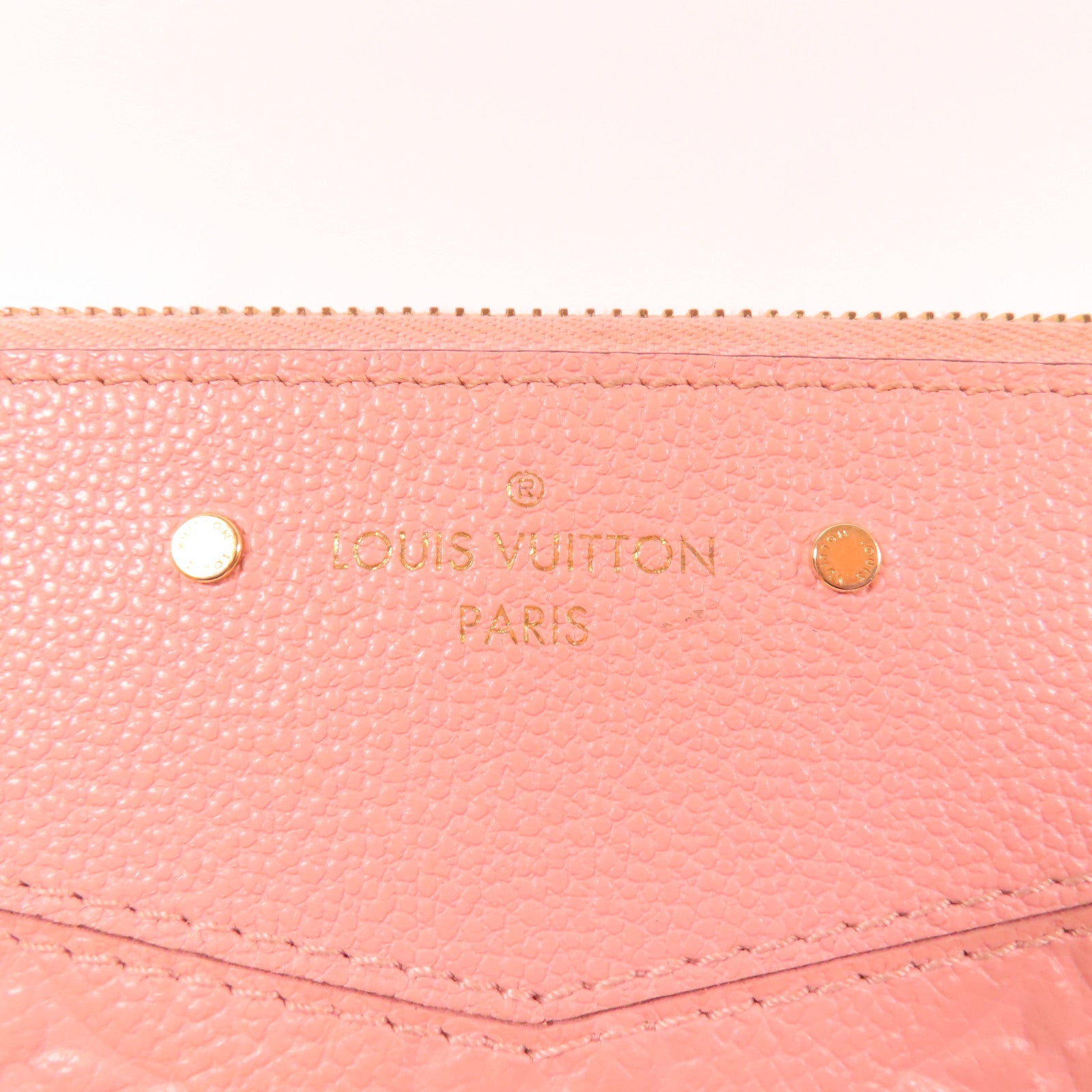 LOUIS VUITTON LV GHW Daily Pouch Clutch Bag M62938 Monogram Empreinte Pink