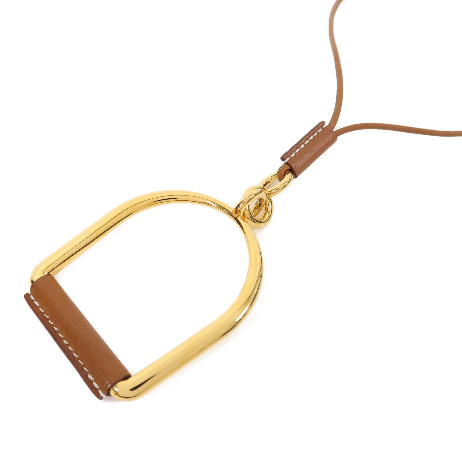 HERMES 鍍金Heritage Equestre項鍊金色