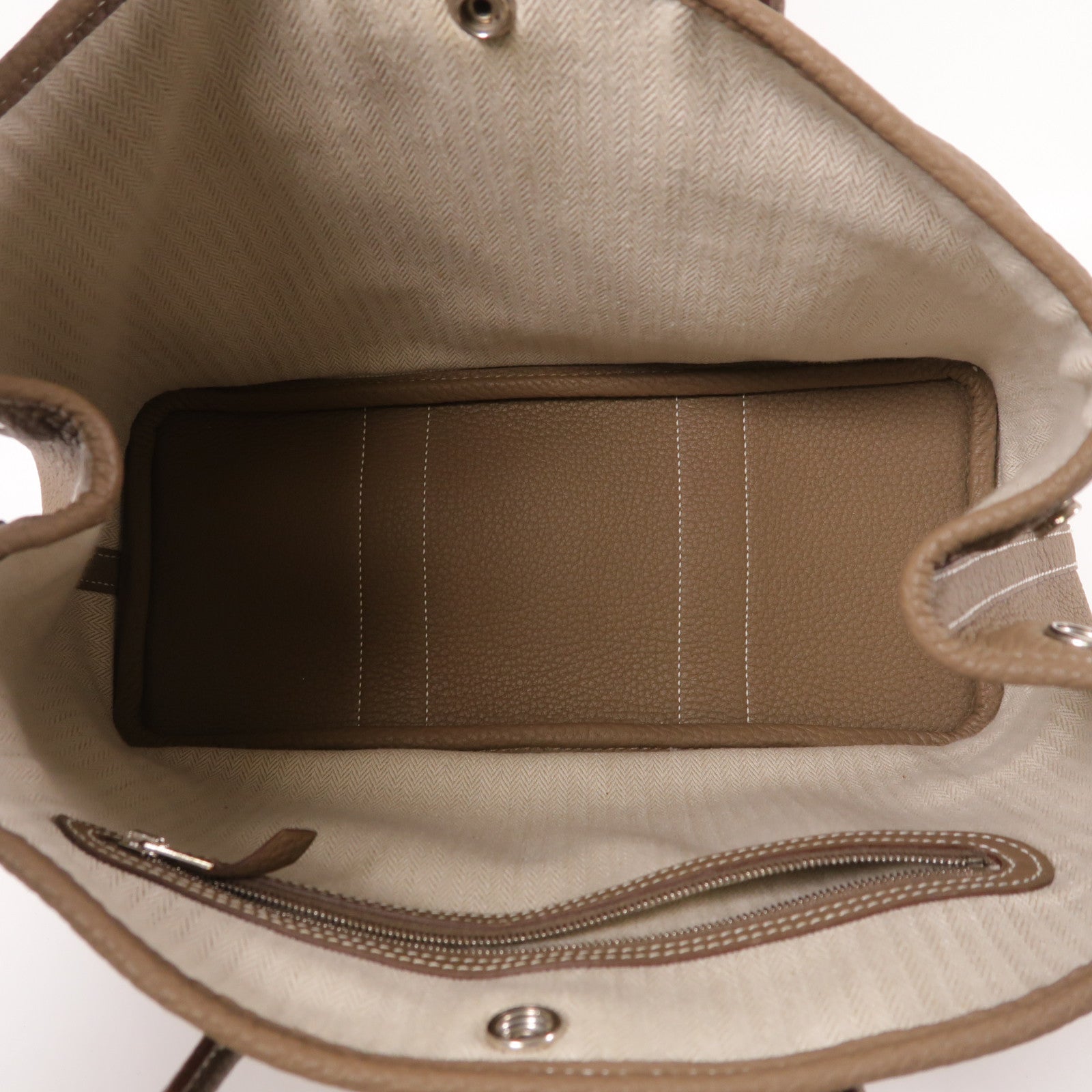 HERMES Negonda皮革Garden Party TPM銀扣手挽袋