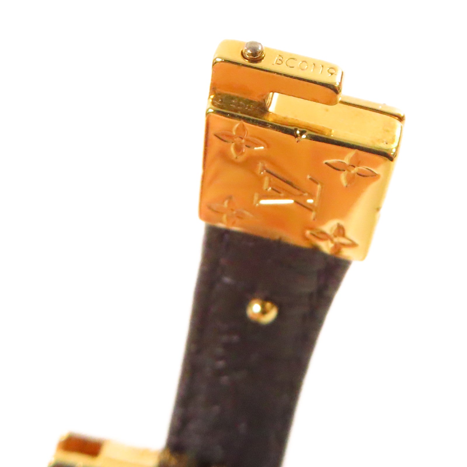 LOUIS VUITTON 【激減優惠】Monogram Circle Bracelet金扣手鏈啡色