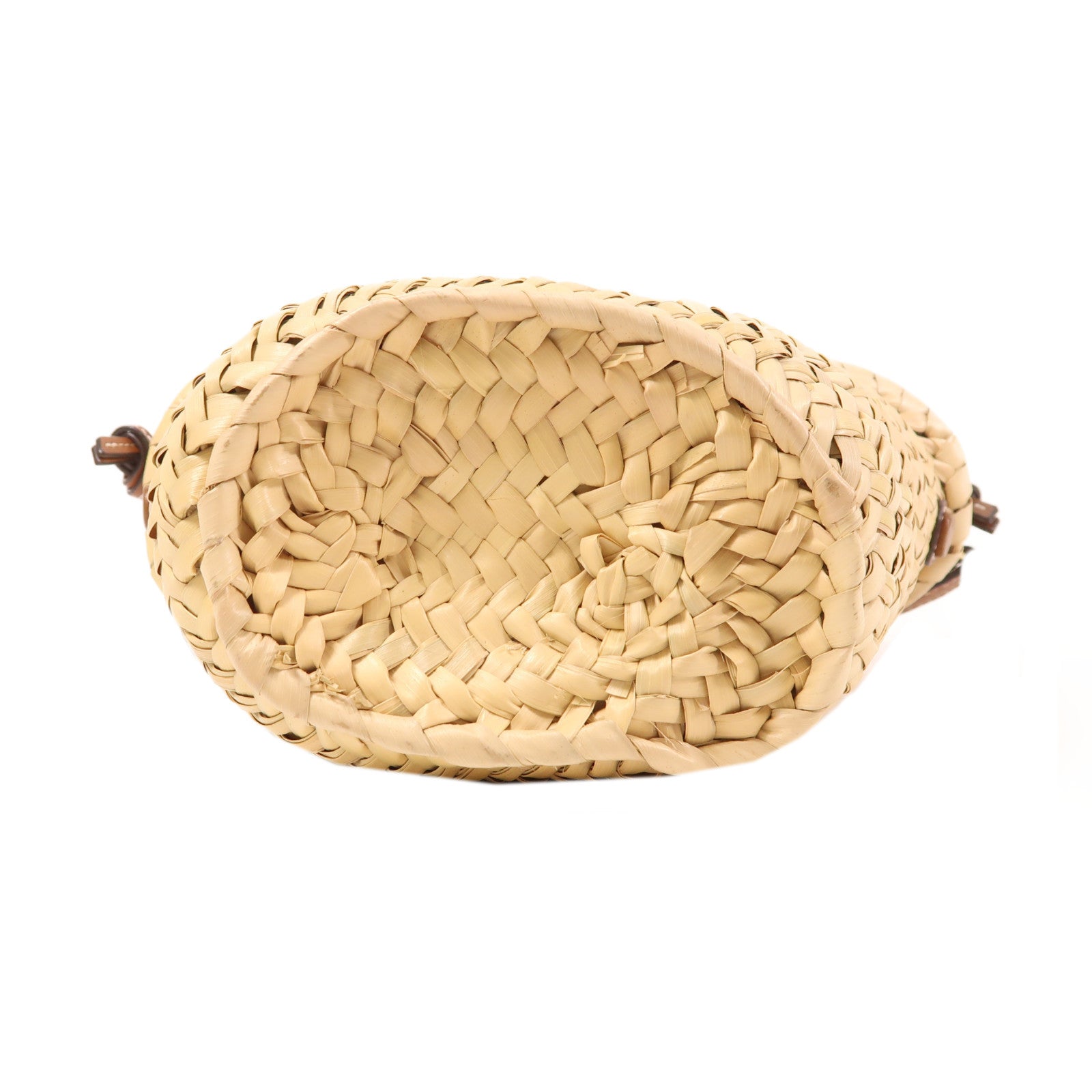 Tory Burch 草織Ella Mini Basket Bag手挽肩背兩用袋米色