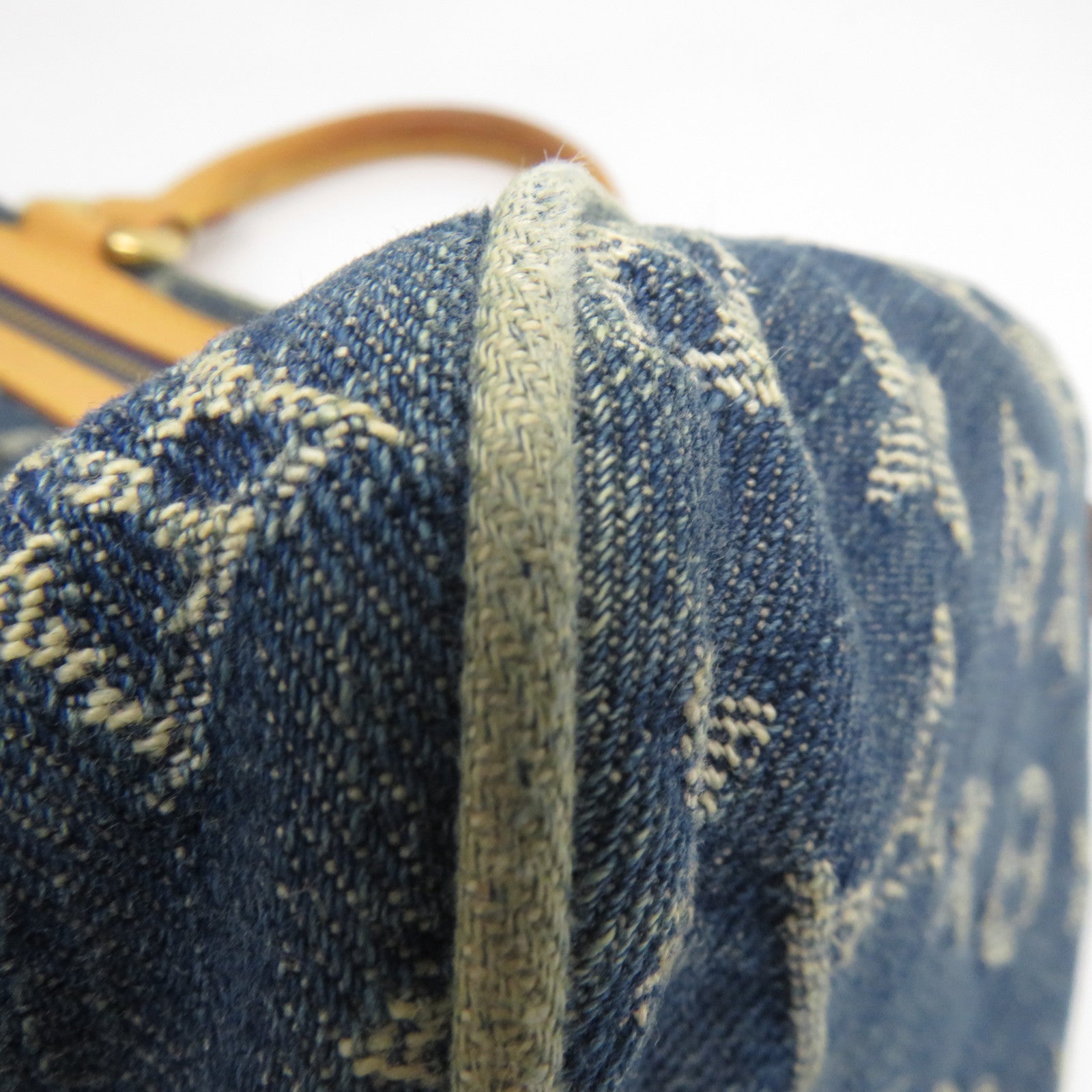 LOUIS VUITTON Monogram Denim Neo Speedy金扣手挽袋藍色