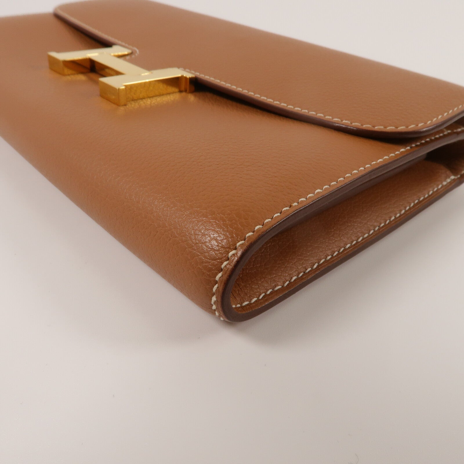 HERMES Evercolor皮革Constance To Go肩背袋Gold