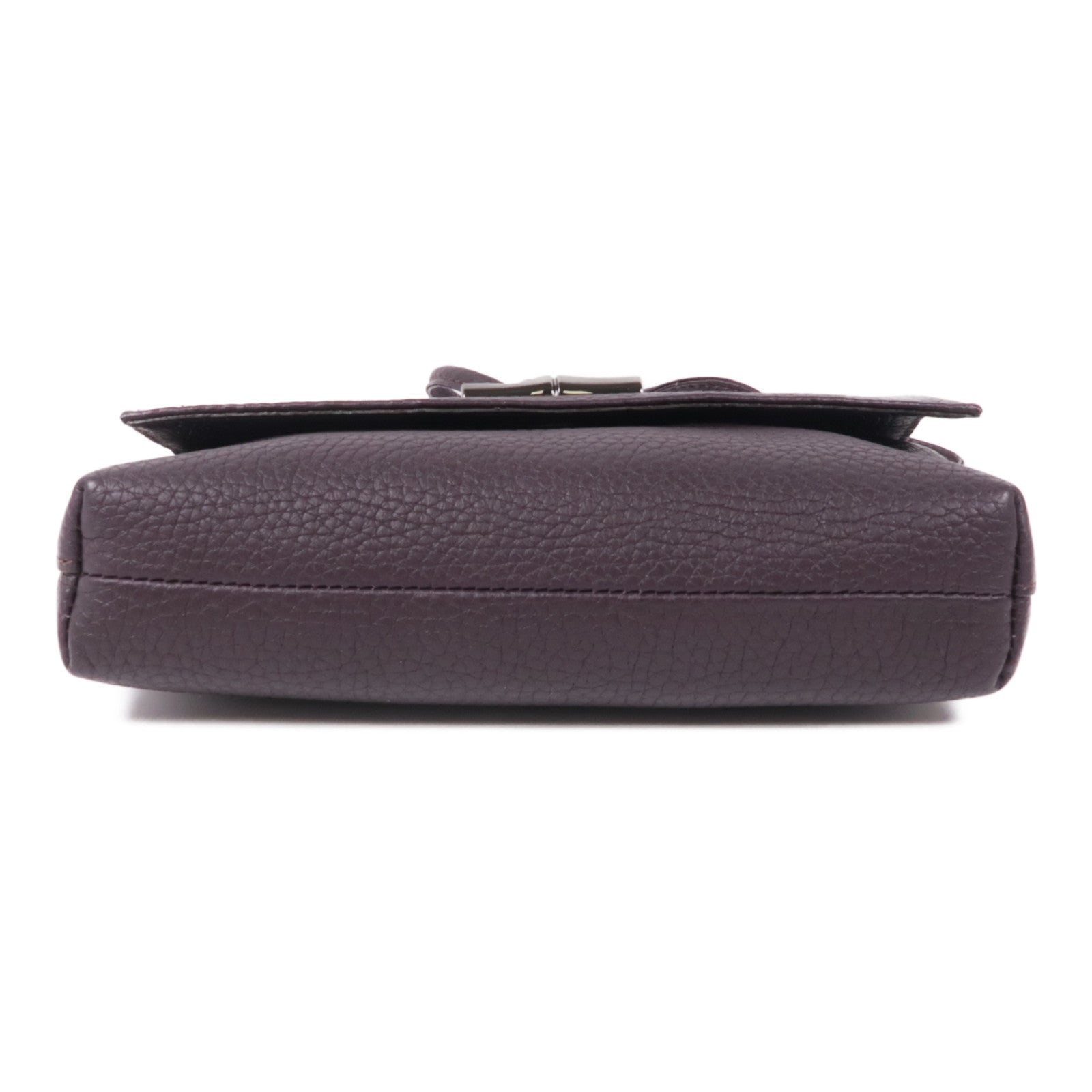 Longchamp 牛皮皮革Shoulder Bag銀扣肩背袋