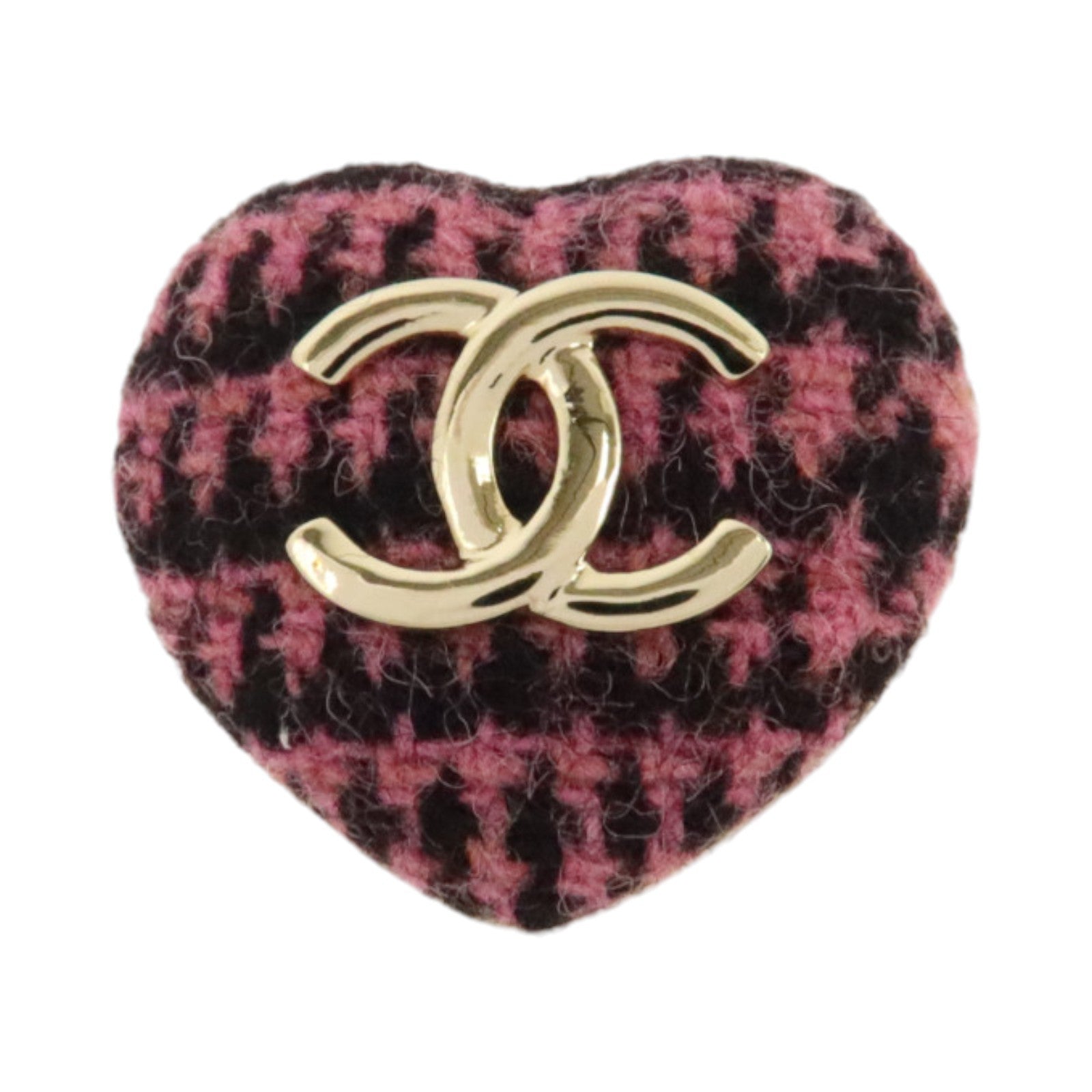 CHANEL 斜紋軟呢/金屬Brooch胸針