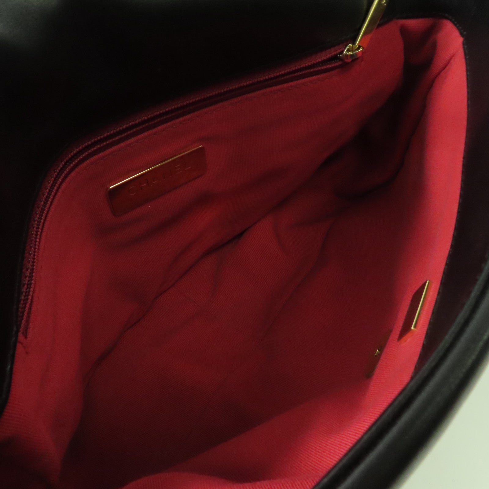 CHANEL 羊皮皮革Chanel 19手挽肩背兩用袋黑色