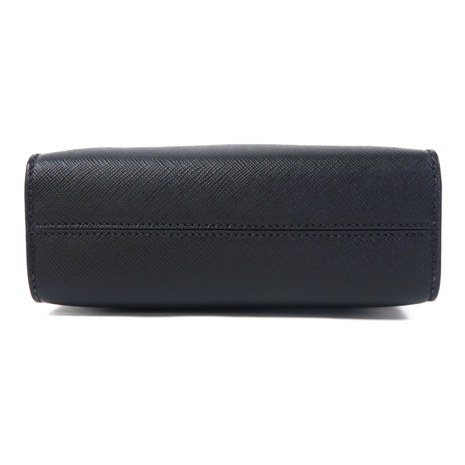 PRADA Saffiano皮革2 Way Shoulder Bag金扣手挽肩背兩用袋黑色