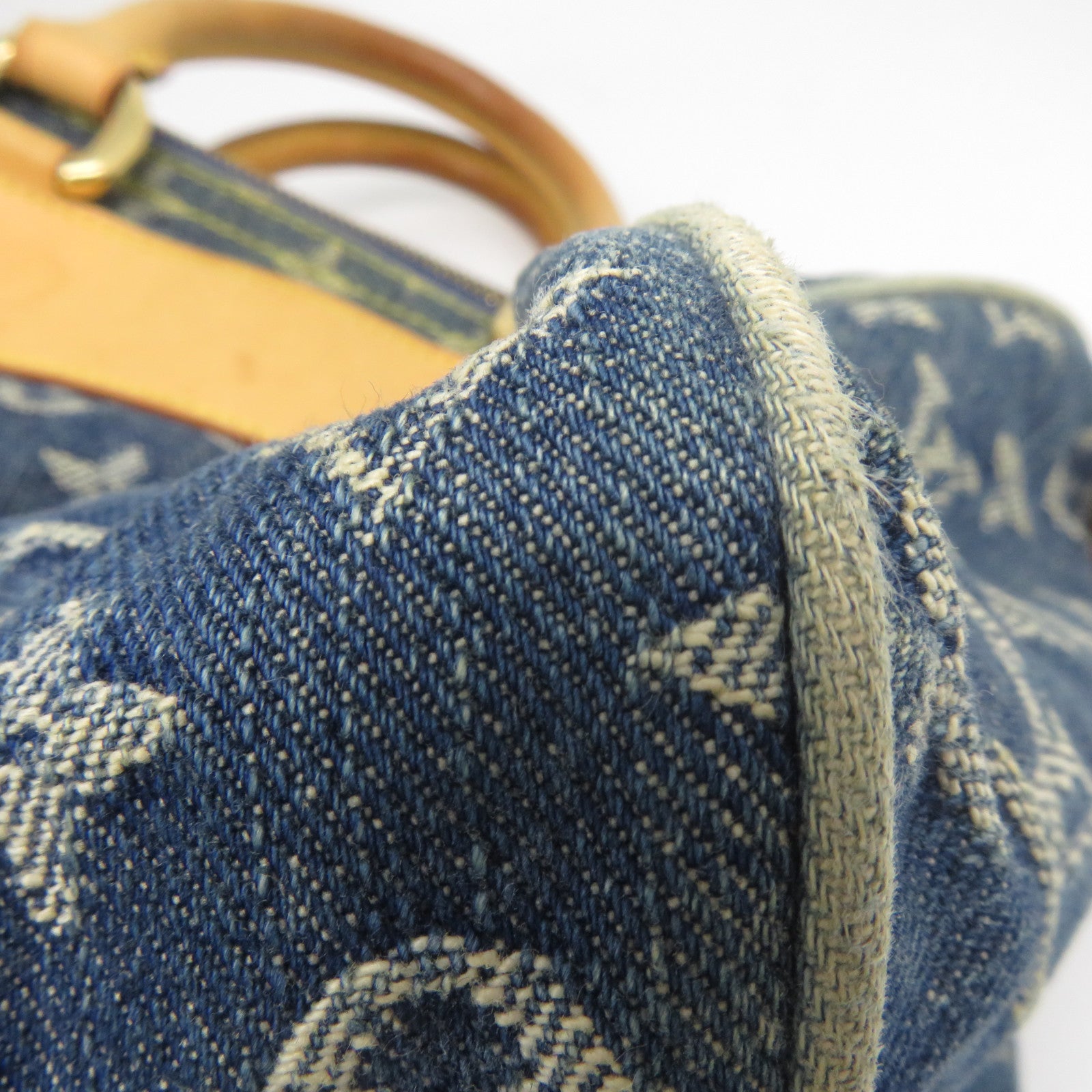 LOUIS VUITTON Monogram Denim Neo Speedy金扣手挽袋藍色