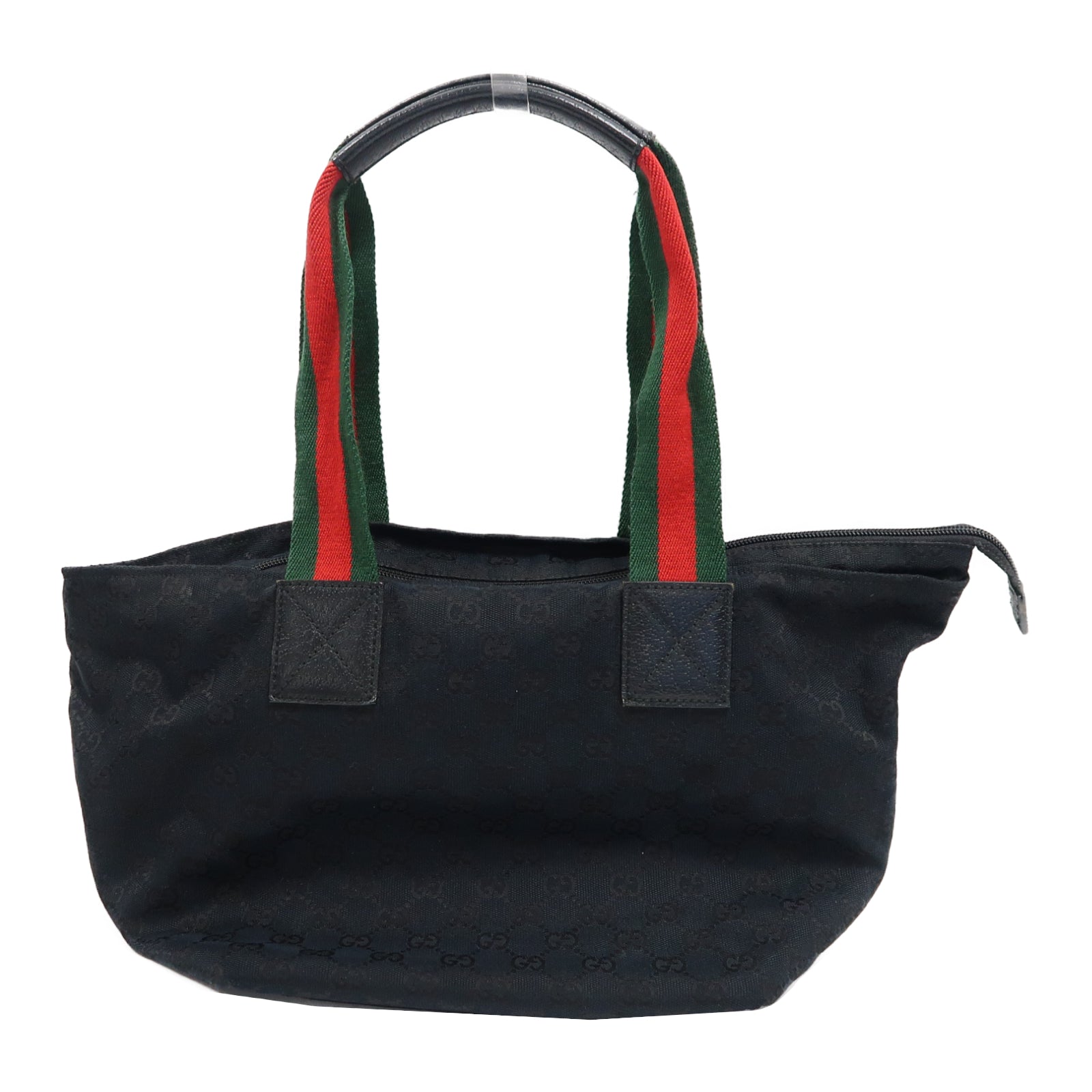 GUCCI 帆布Shoulder Bag銀扣肩背袋黑色