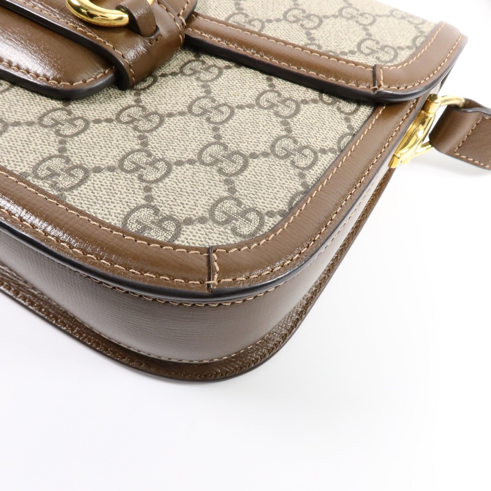 GUCCI 塗層帆布Horsebit 1955肩背袋