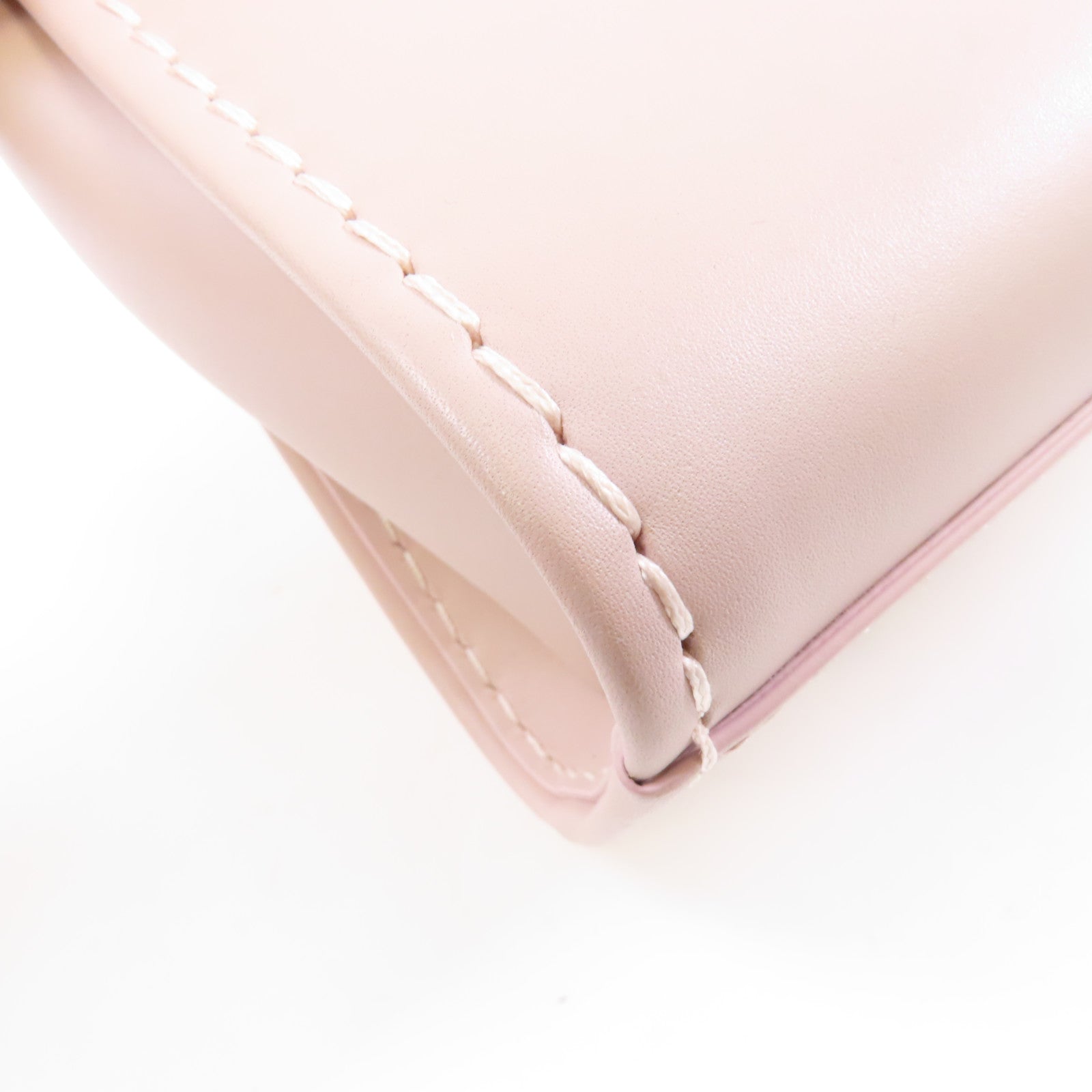 Chloe 牛皮皮革Shoulder Bag金扣肩背袋粉紅色