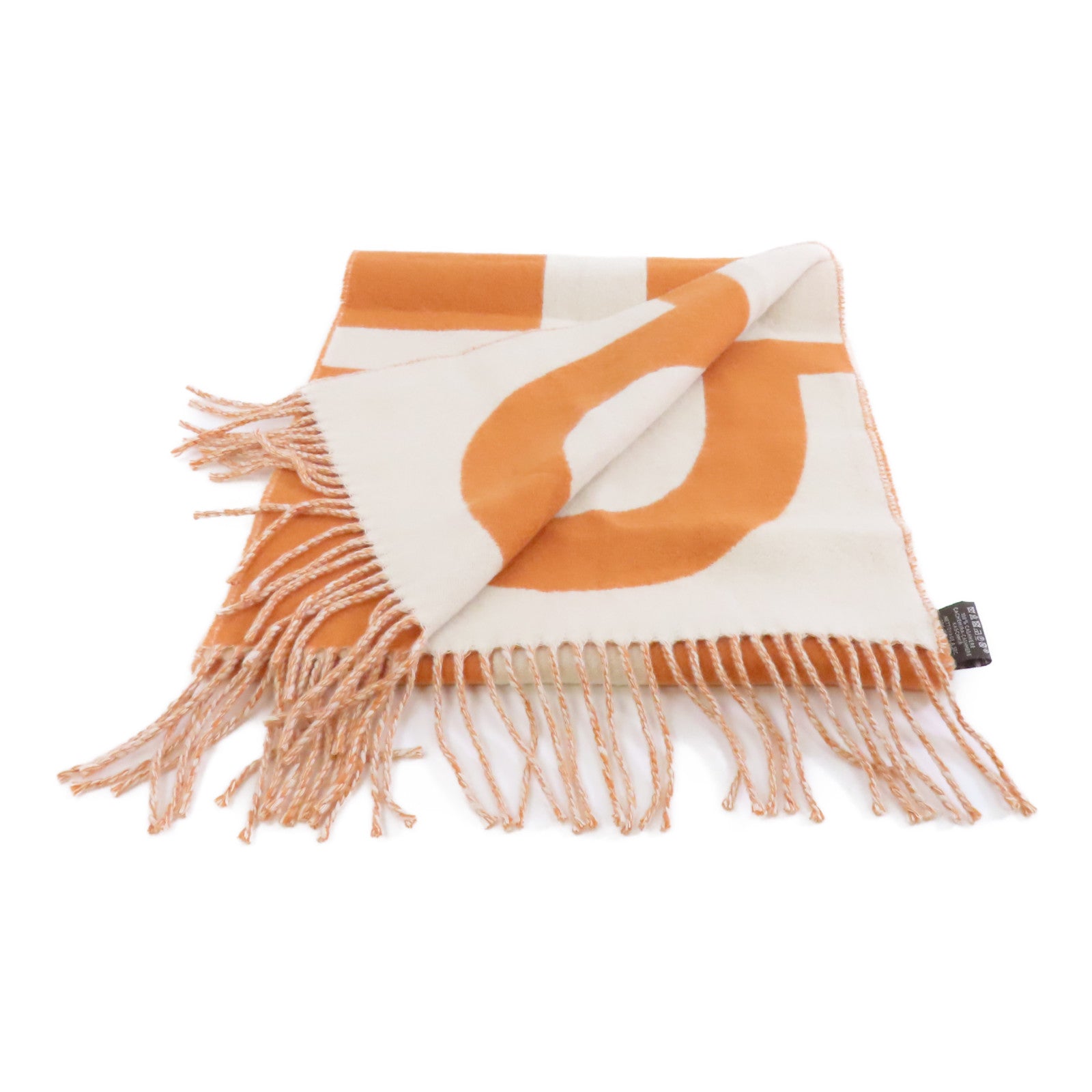 HERMES Cashmere Scarf圍巾米色/橙色