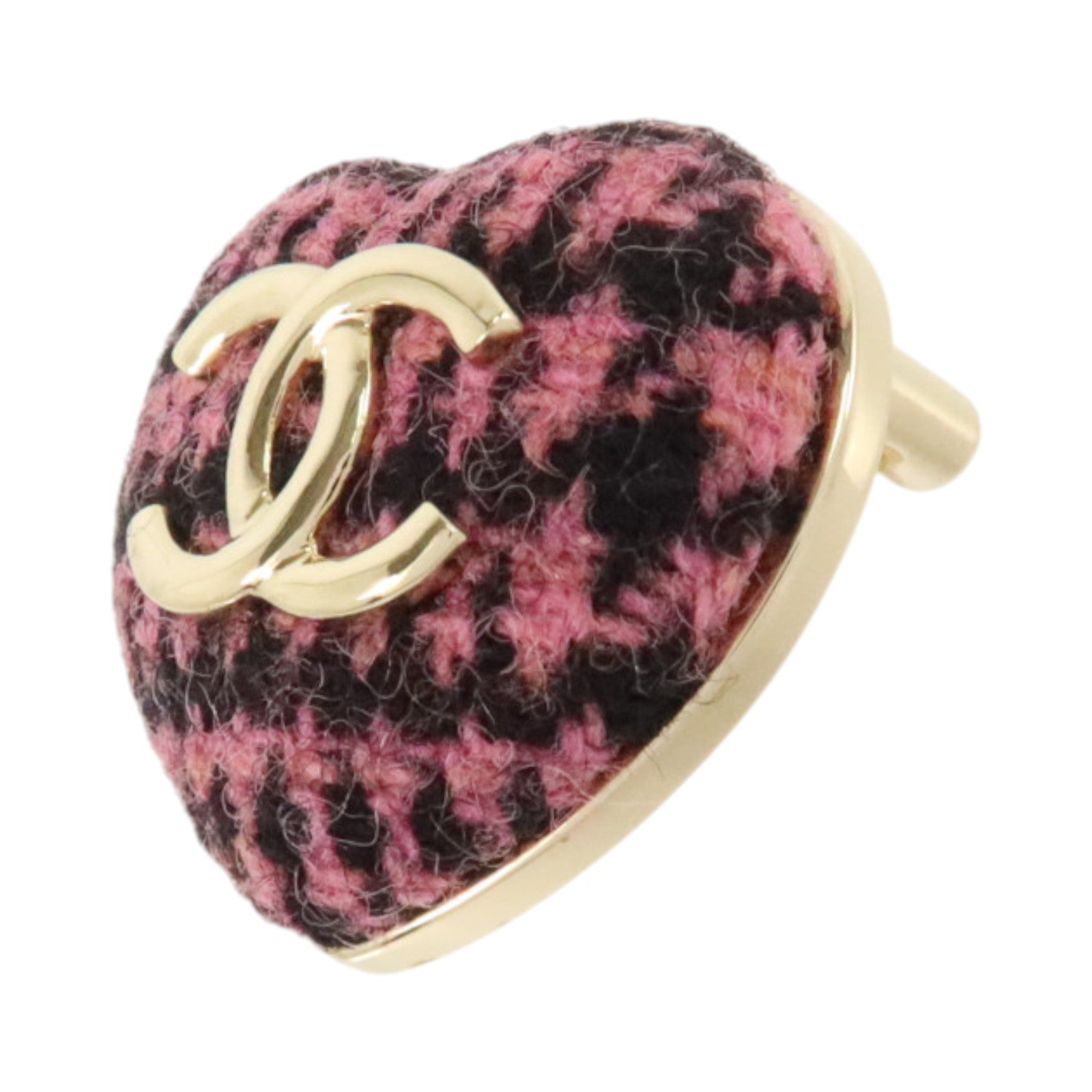 CHANEL 斜紋軟呢/金屬Brooch胸針