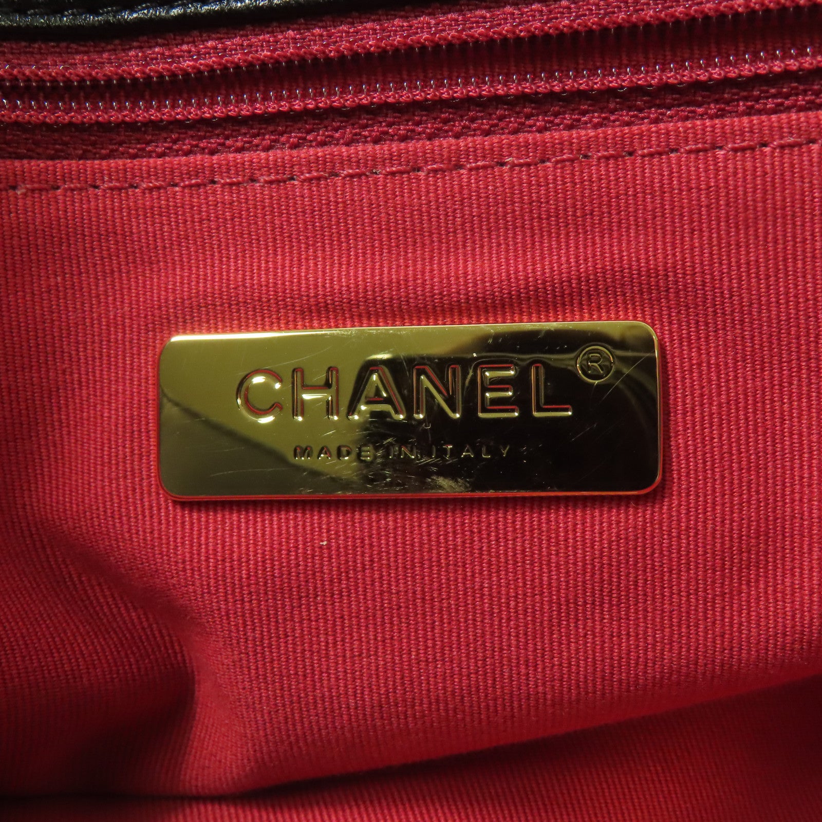 CHANEL 羊皮皮革Chanel 19手挽肩背兩用袋黑色