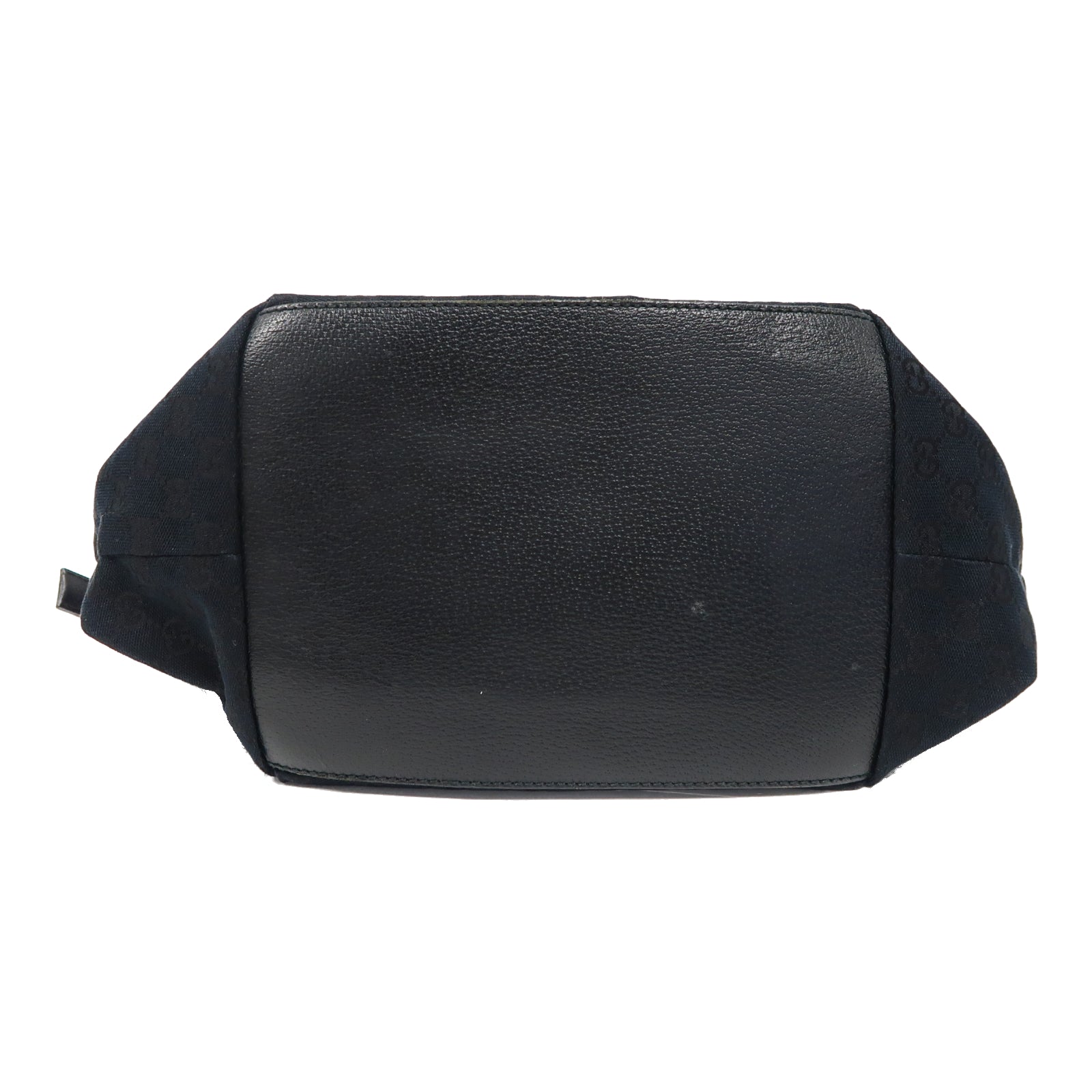 GUCCI 帆布Shoulder Bag銀扣肩背袋黑色