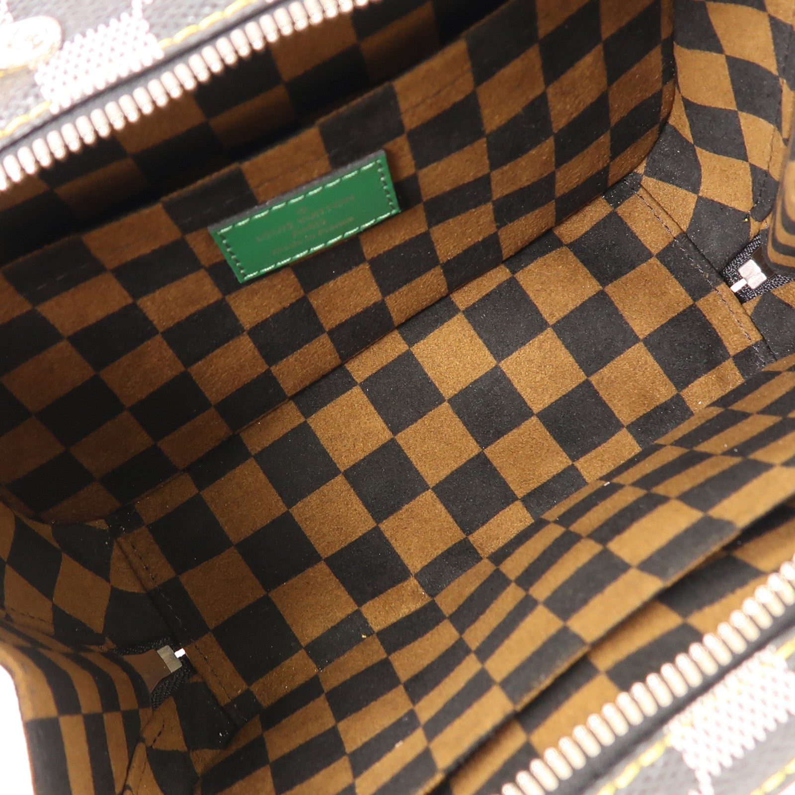 LOUIS VUITTON Damier Valisette BB銀扣手挽肩背兩用袋