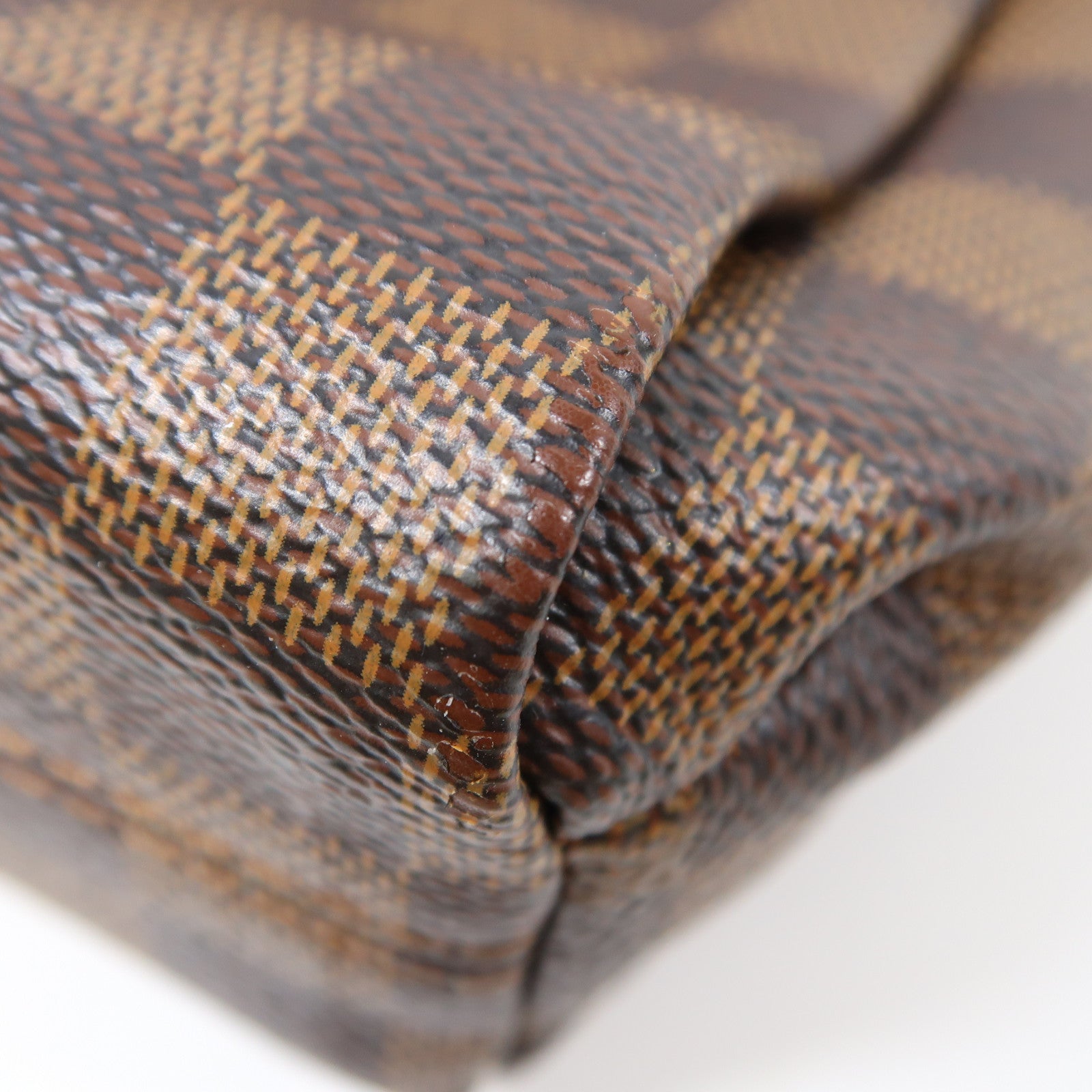 LOUIS VUITTON Damier Croisette金扣手挽肩背兩用袋啡色