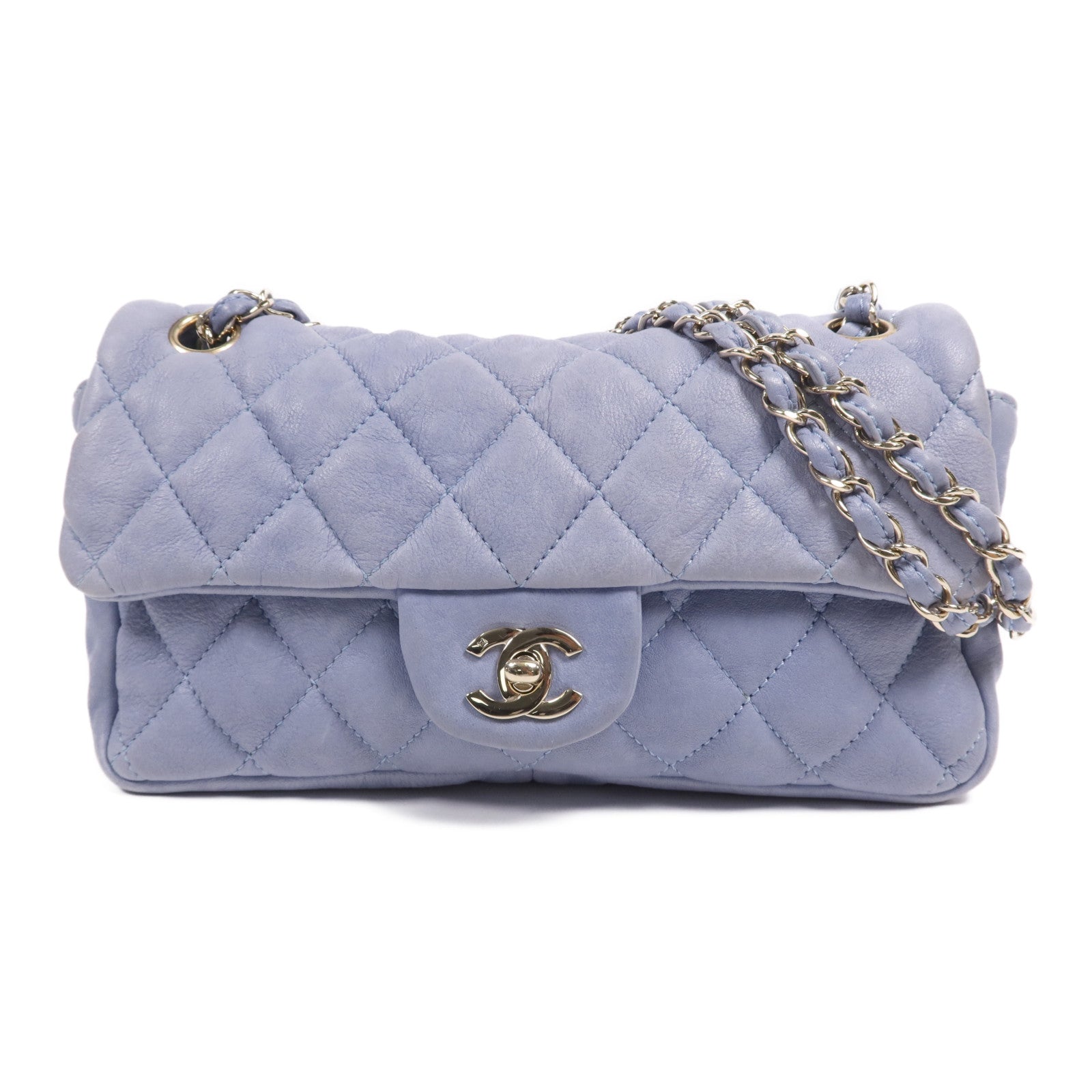 CHANEL 羊皮皮革Chain Shoulder Bag金扣鏈帶肩背袋