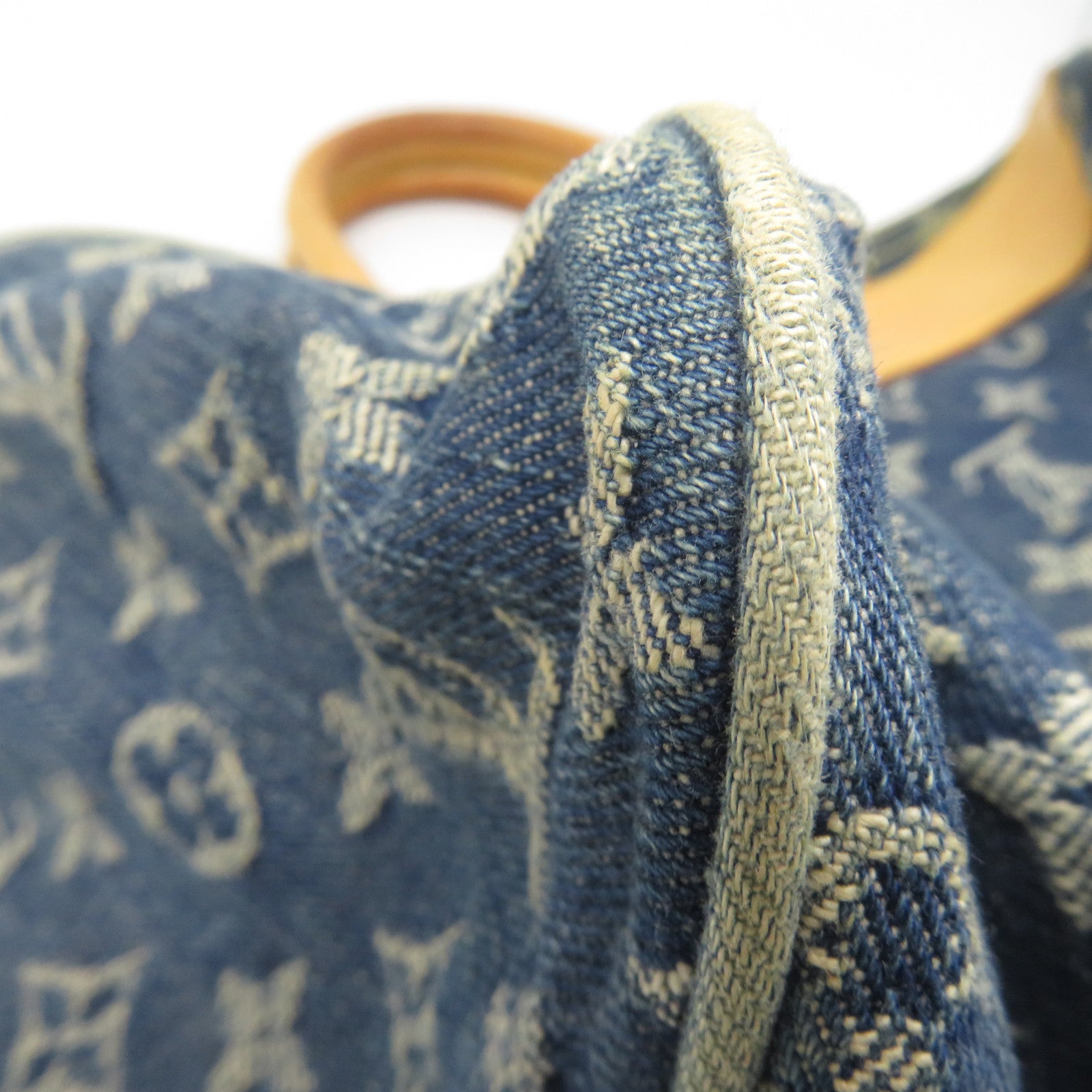 LOUIS VUITTON Monogram Denim Neo Speedy金扣手挽袋藍色