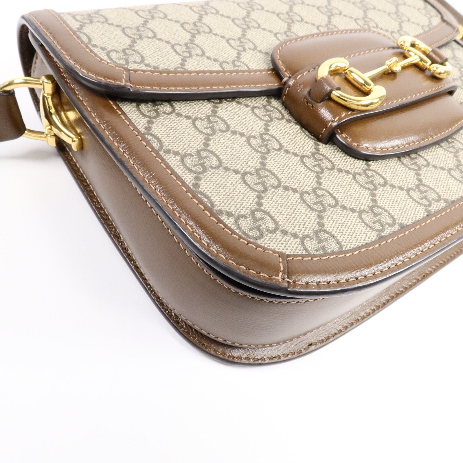 GUCCI 塗層帆布Horsebit 1955肩背袋