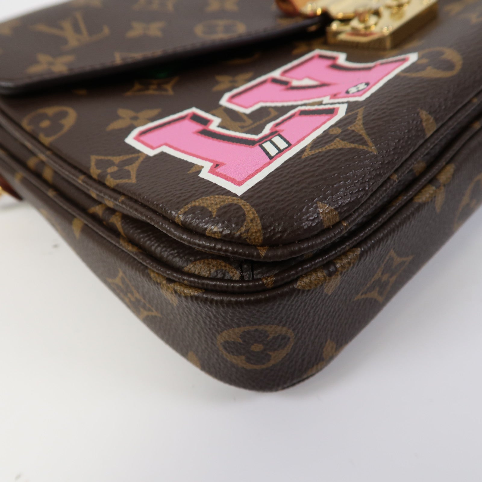 LOUIS VUITTON Monogram Pochette Metis金扣手挽肩背兩用袋啡色