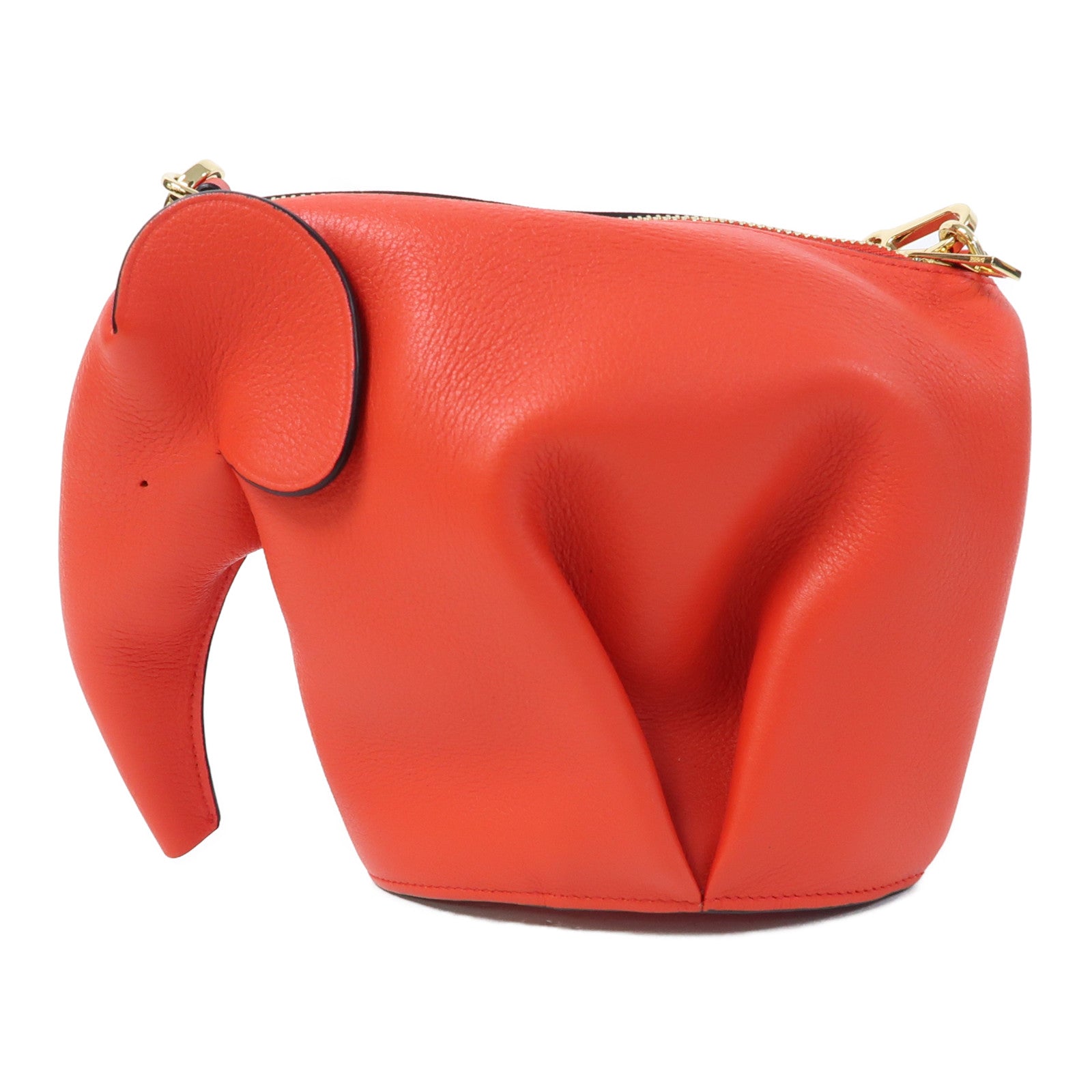 LOEWE 牛皮皮革Shoulder Bag金扣肩背袋紅色