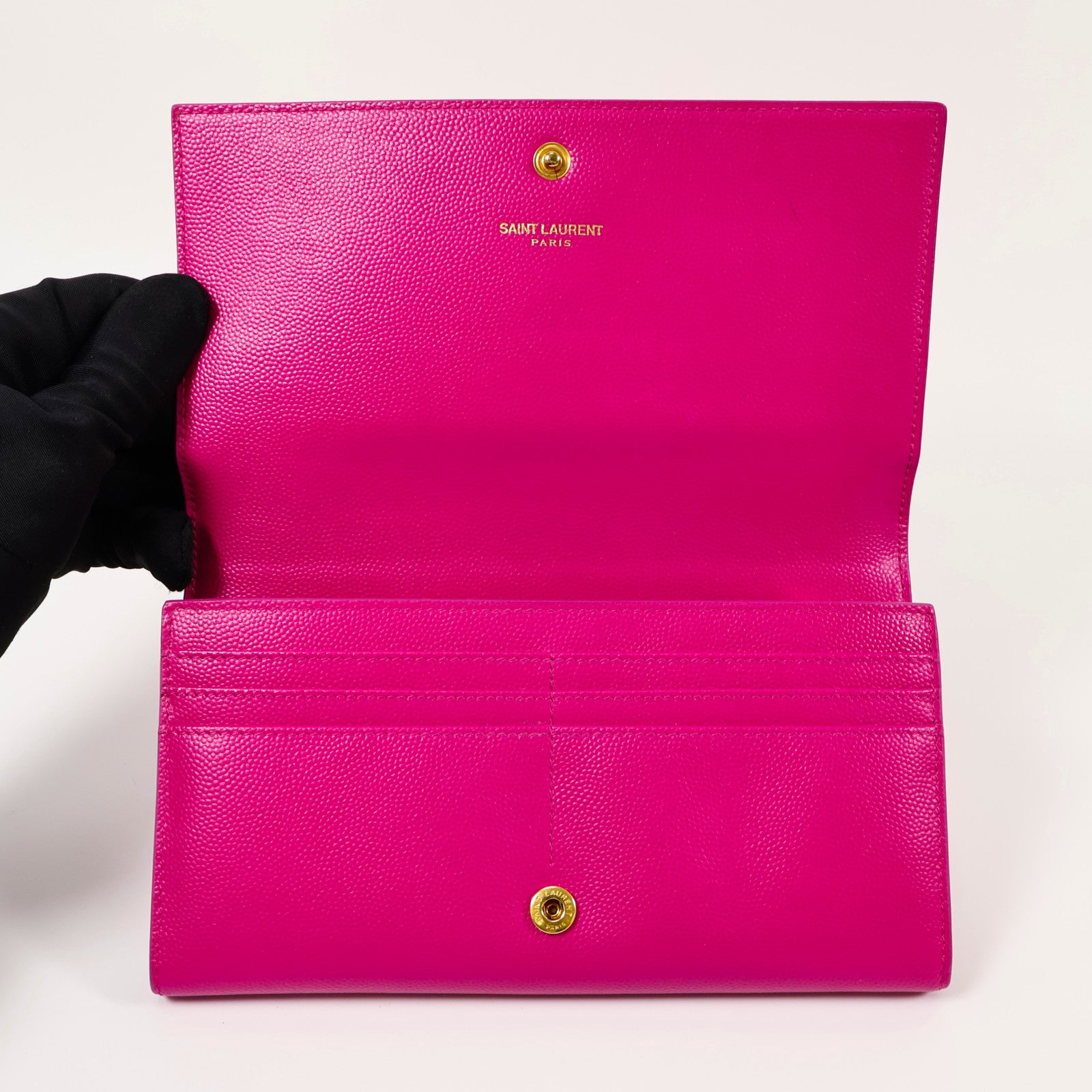 SAINT LAURENT 牛皮皮革Long Wallet長錢包