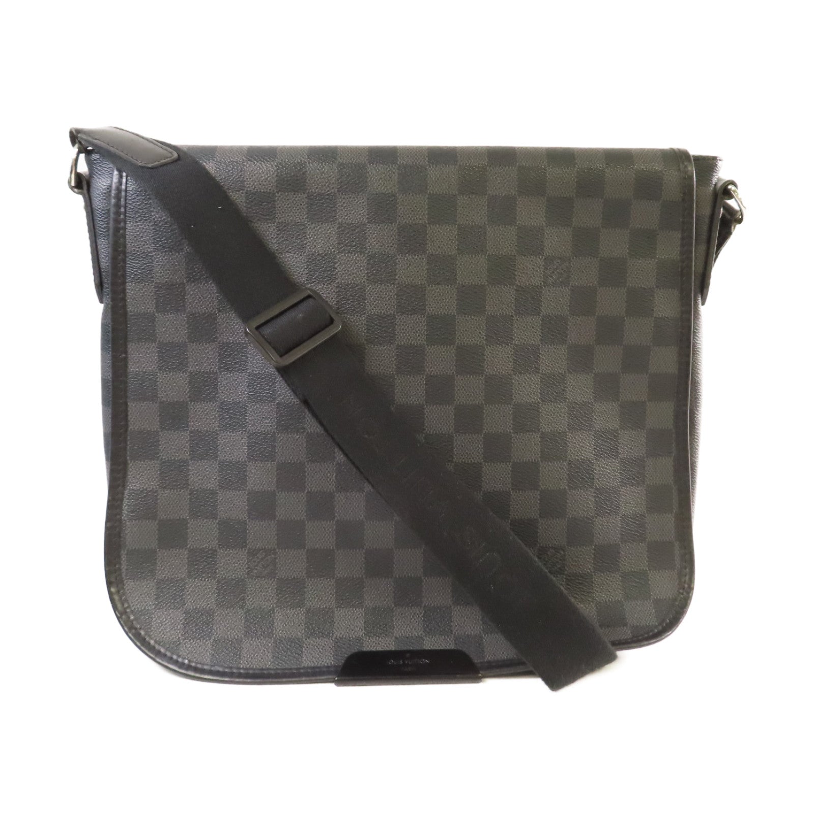 LOUIS VUITTON 【激減優惠】Damier Graphite Daniel GM Shoulder Bag肩背袋黑色/碳灰色