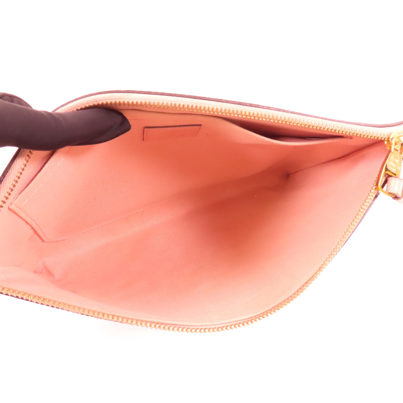 LOUIS VUITTON LV GHW Daily Pouch Clutch Bag M62938 Monogram Empreinte Pink