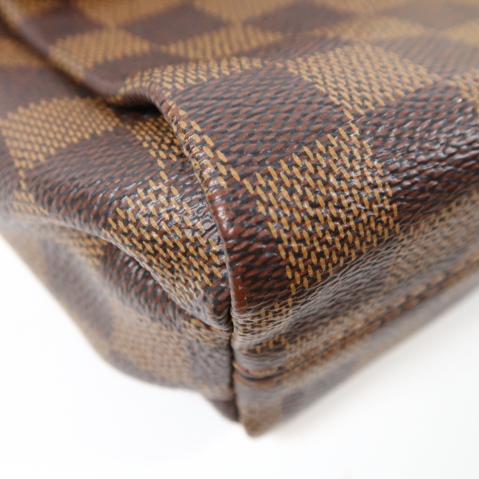 LOUIS VUITTON Damier Croisette金扣手挽肩背兩用袋啡色