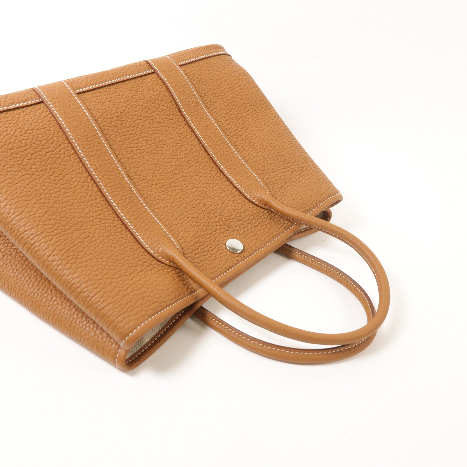 HERMES Negonda皮革Garden Party TPM銀扣手挽袋