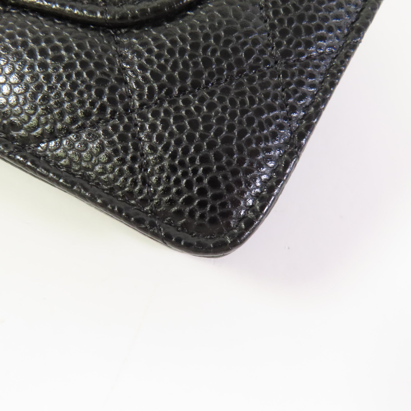 CHANEL CC WOC Wallet On Chain Shoulder Bag Calfskin Leather Black