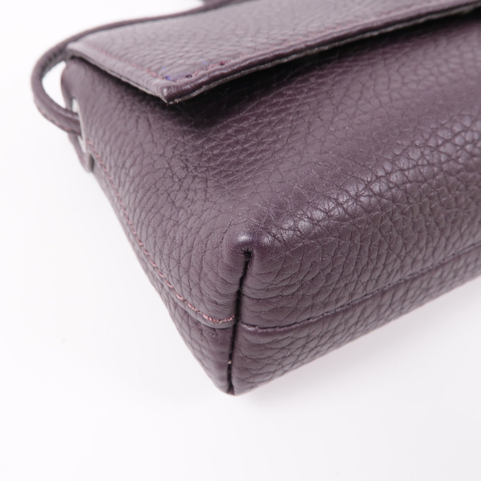 Longchamp 牛皮皮革Shoulder Bag銀扣肩背袋