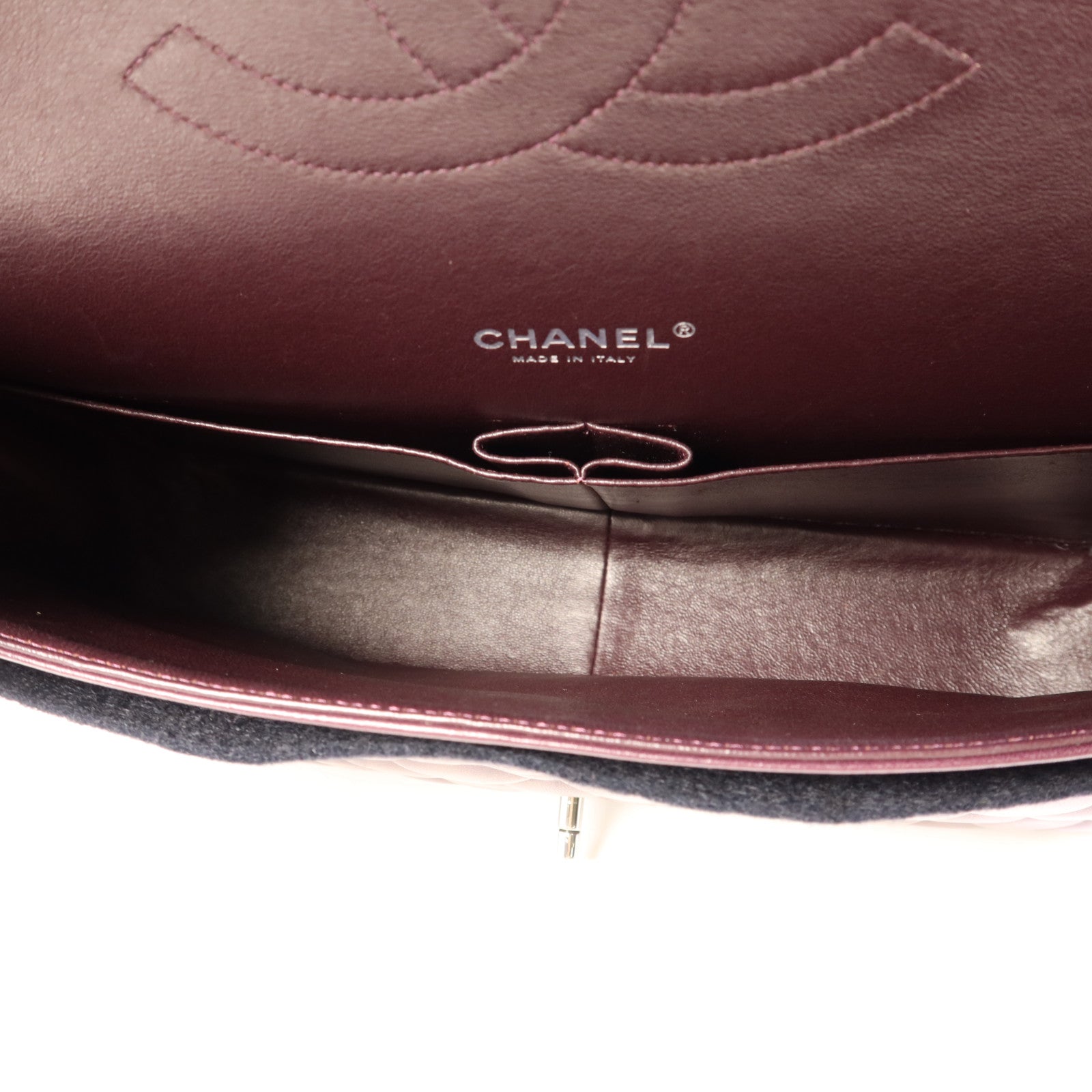 CHANEL 羊皮皮革Maxi Classic銀扣鏈帶肩背袋