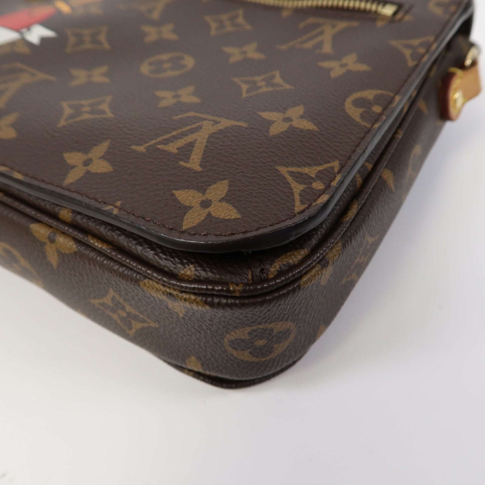 LOUIS VUITTON Monogram Pochette Metis金扣手挽肩背兩用袋啡色