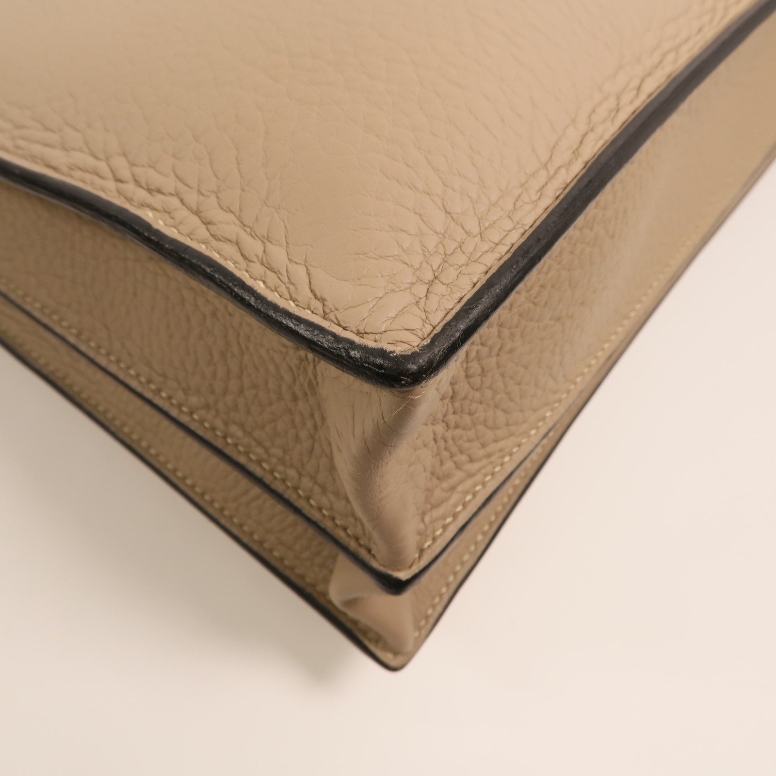 HERMES Togo皮革Sac a Depeches 銀扣手挽袋Gris Tourterelle