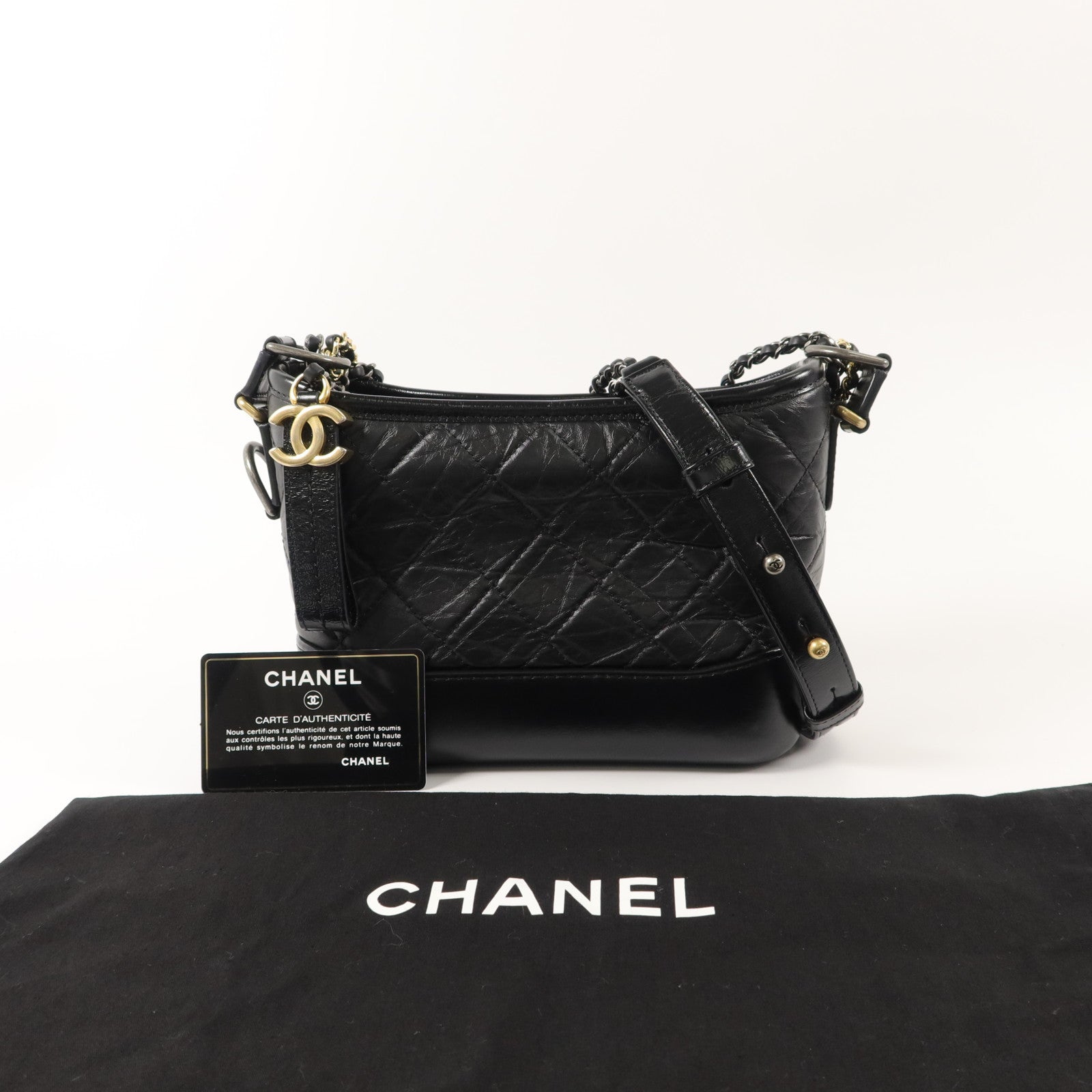 CHANEL 牛皮皮革Gabrielle Small鏈帶肩背袋