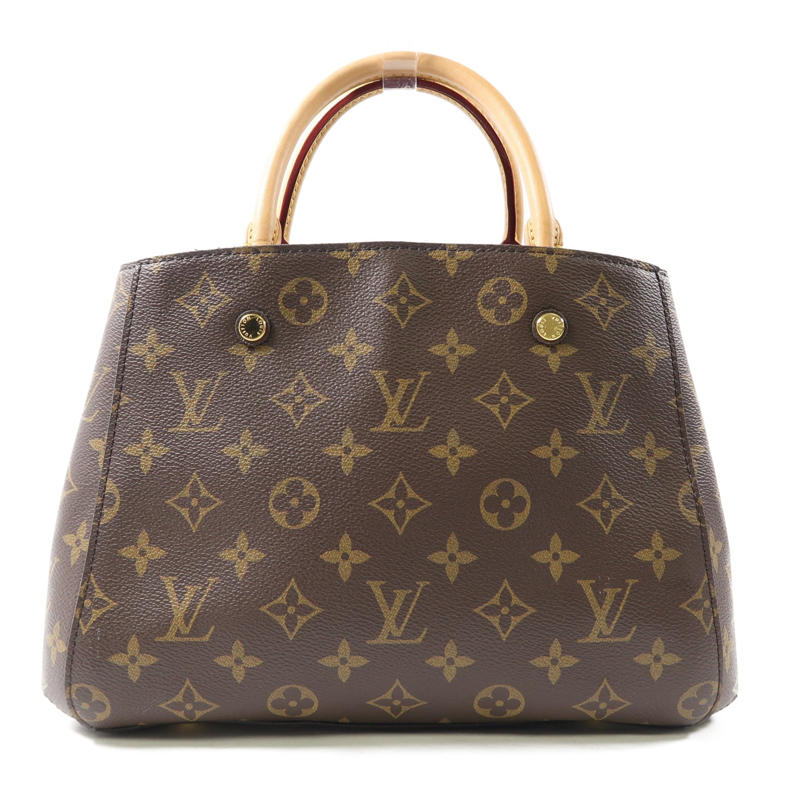 LOUIS VUITTON Monogram Montaigne金扣手挽肩背兩用袋啡色