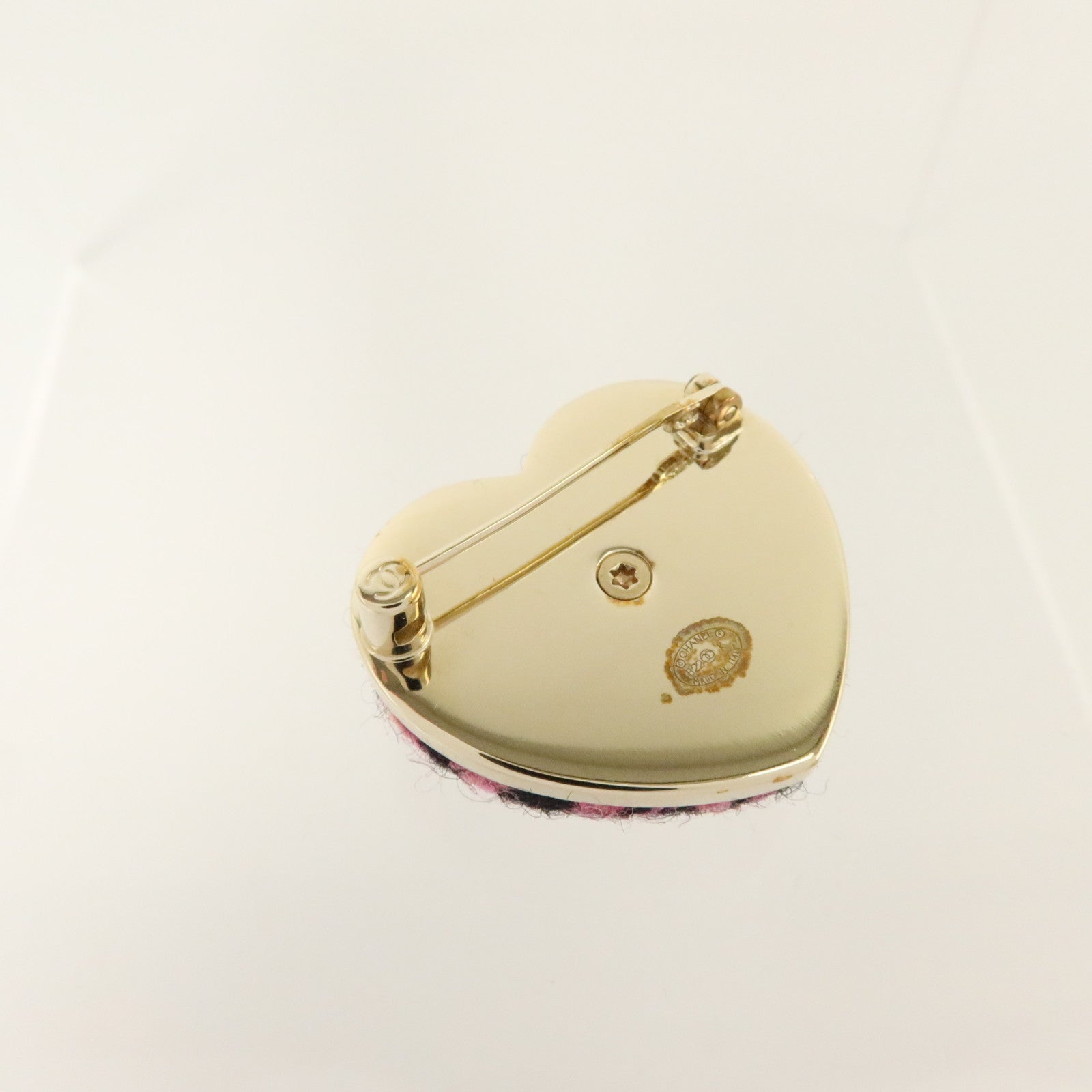 CHANEL 斜紋軟呢/金屬Brooch胸針