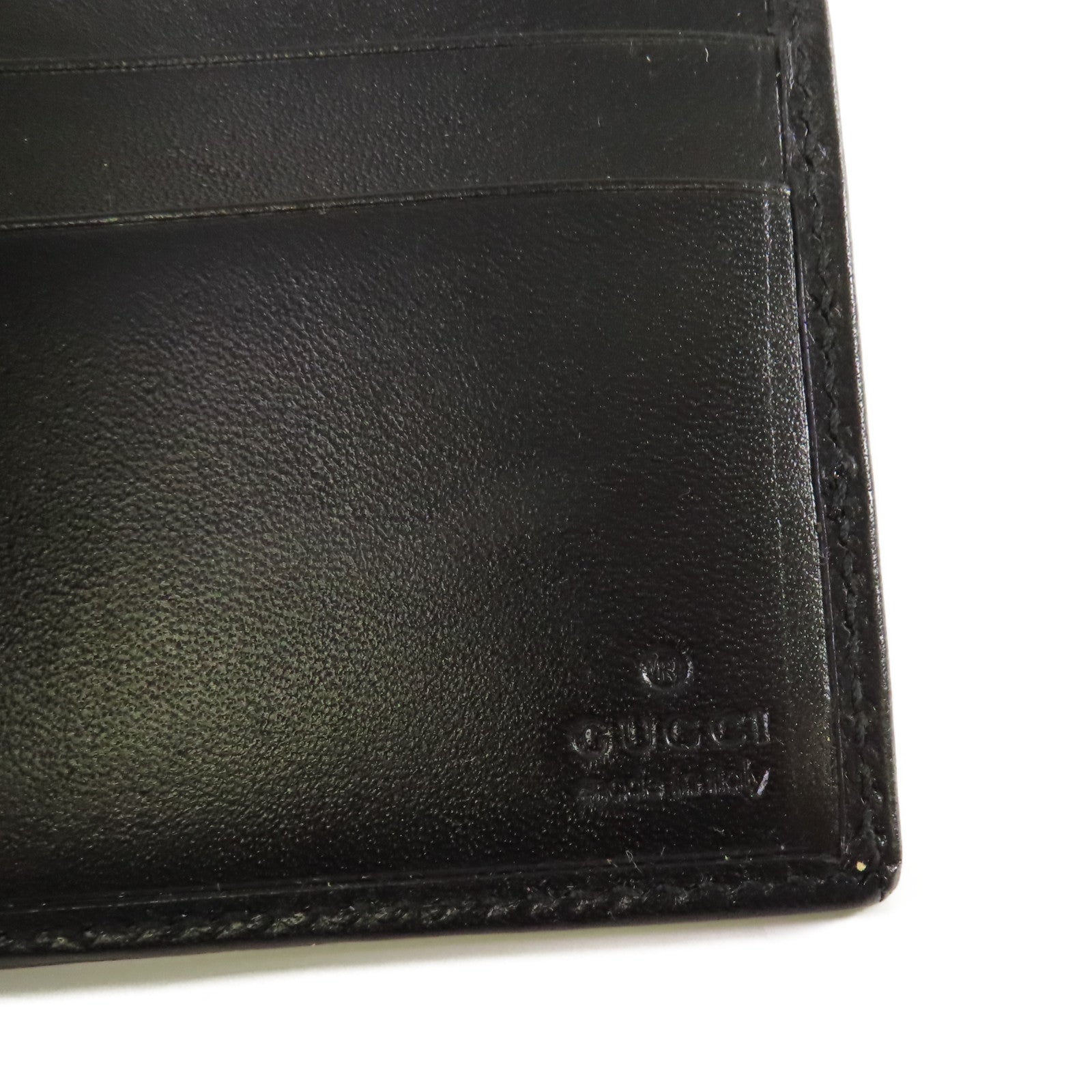 GUCCI 【激減優惠】牛皮皮革/帆布Diamante Bifold Short Wallet短錢包啡色