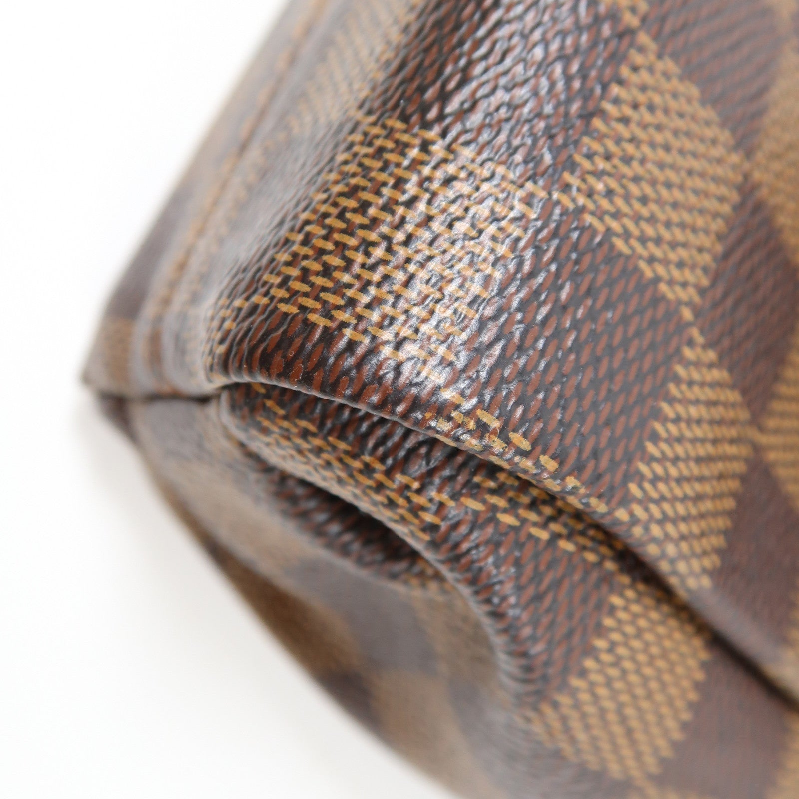LOUIS VUITTON Damier Croisette金扣手挽肩背兩用袋啡色