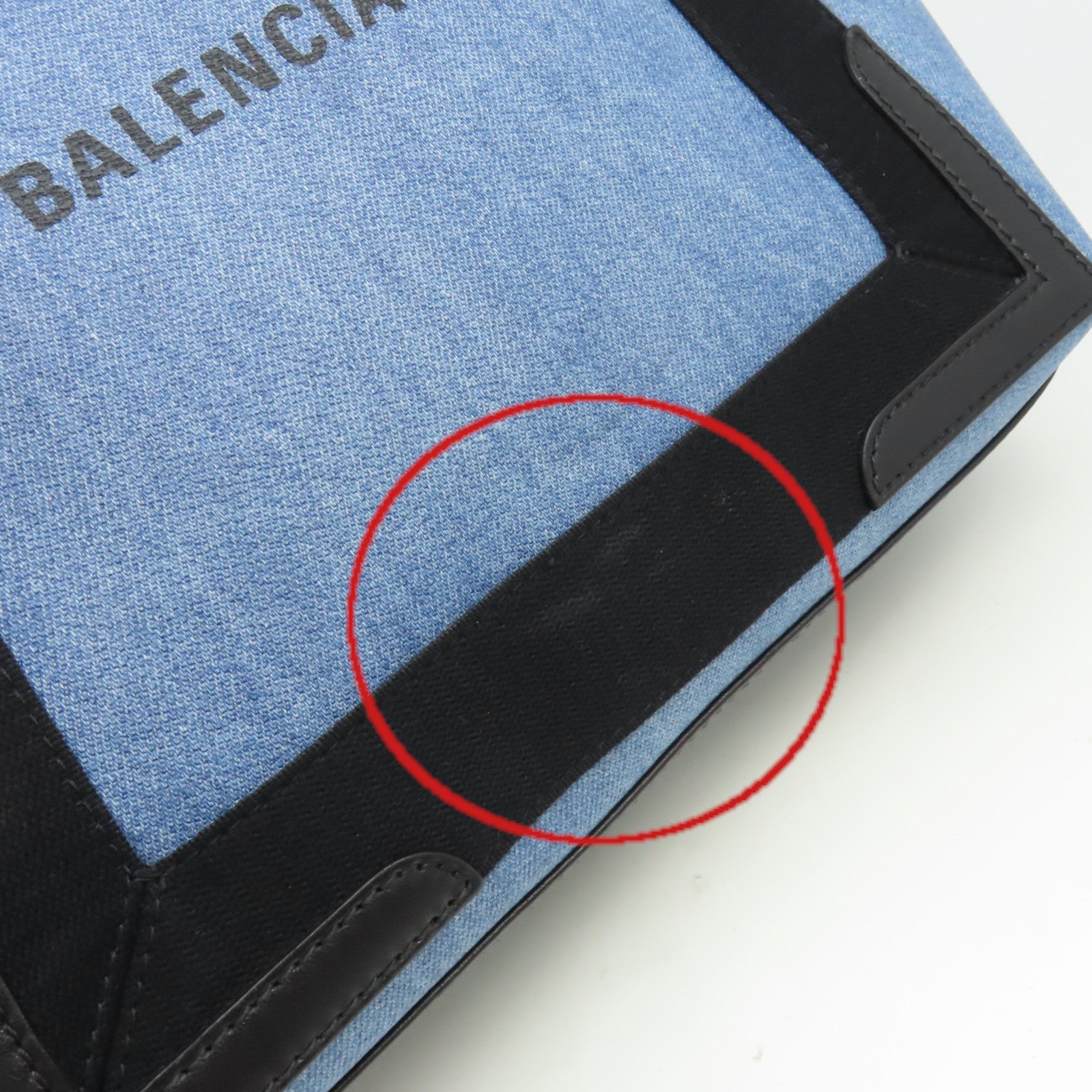 BALENCIAGA 帆布Hand Bag手挽袋藍色/黑色