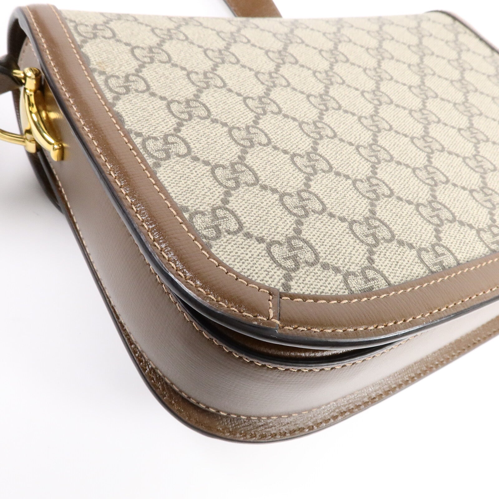 GUCCI 塗層帆布Horsebit 1955肩背袋