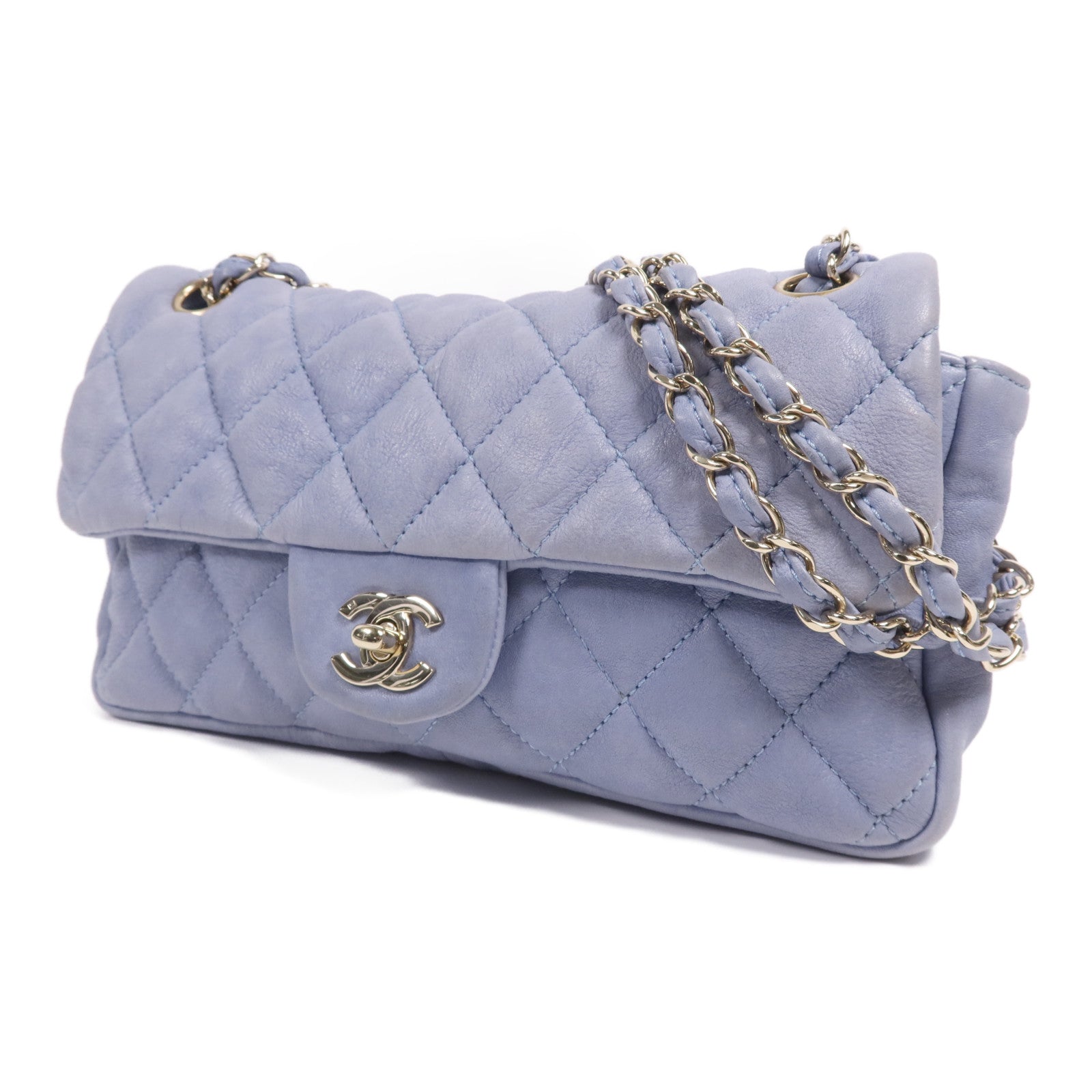 CHANEL 羊皮皮革Chain Shoulder Bag金扣鏈帶肩背袋