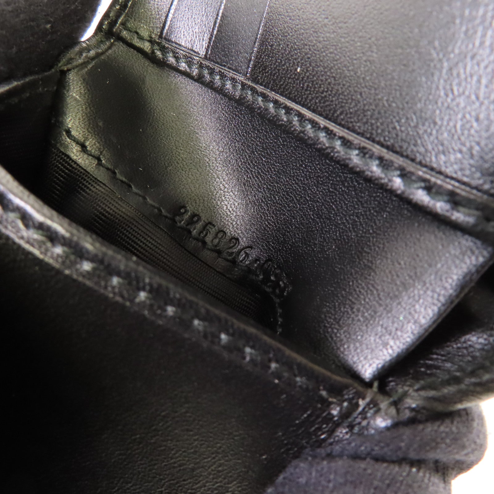 GUCCI 【激減優惠】牛皮皮革/帆布Diamante Bifold Short Wallet短錢包啡色