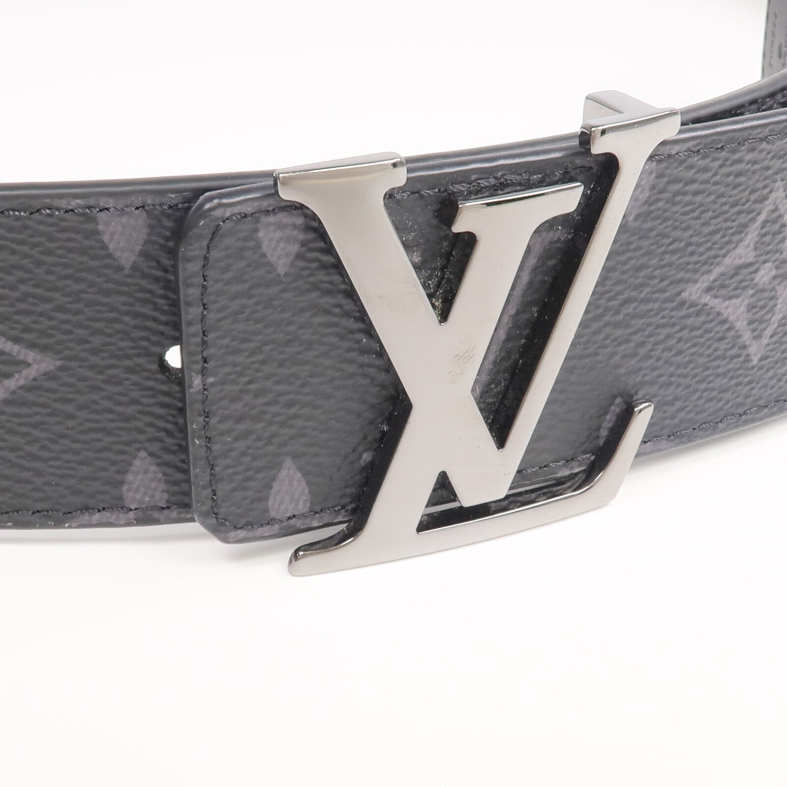 LOUIS VUITTON Monogram Eclipse Initiales Belt腰帶