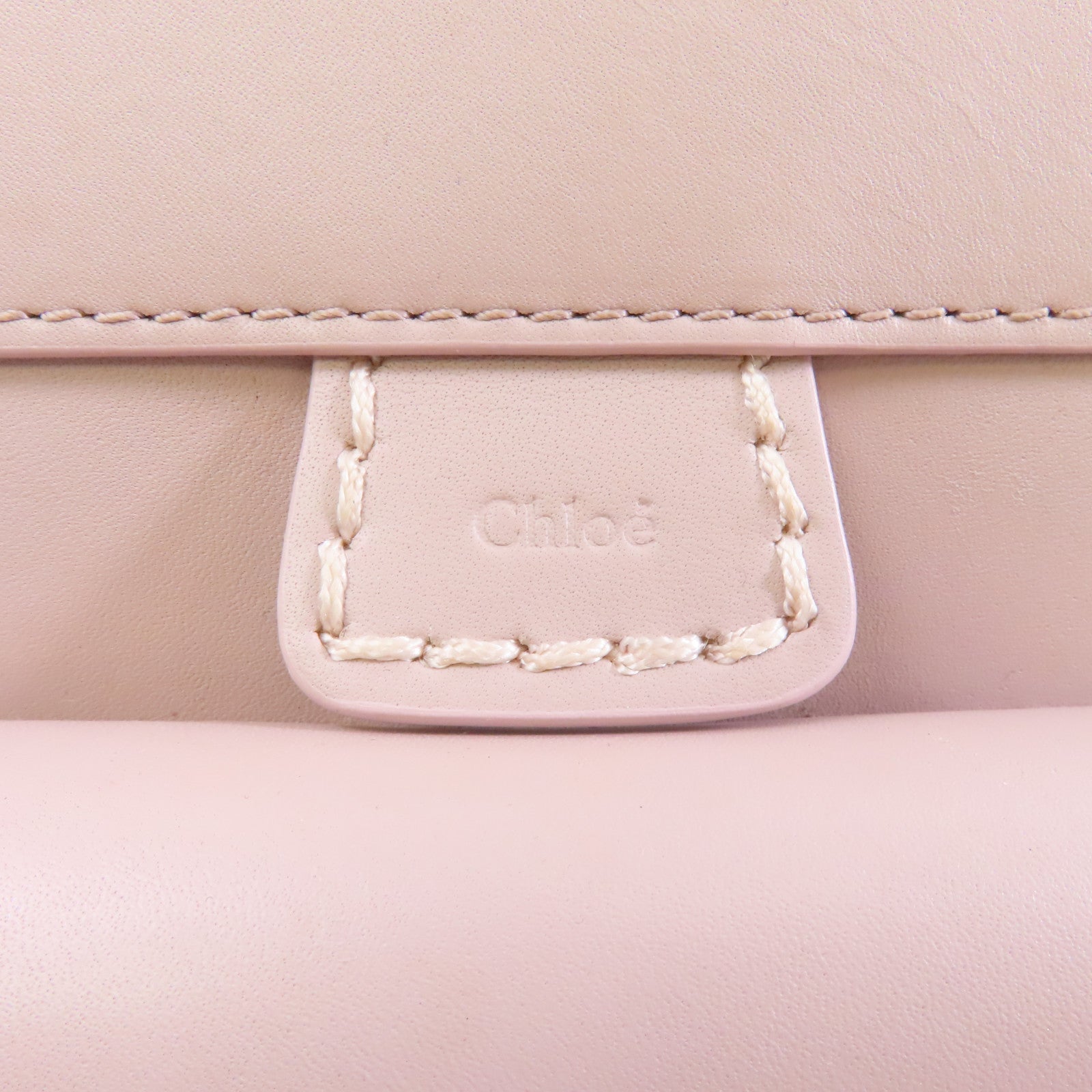 Chloe 牛皮皮革Shoulder Bag金扣肩背袋粉紅色