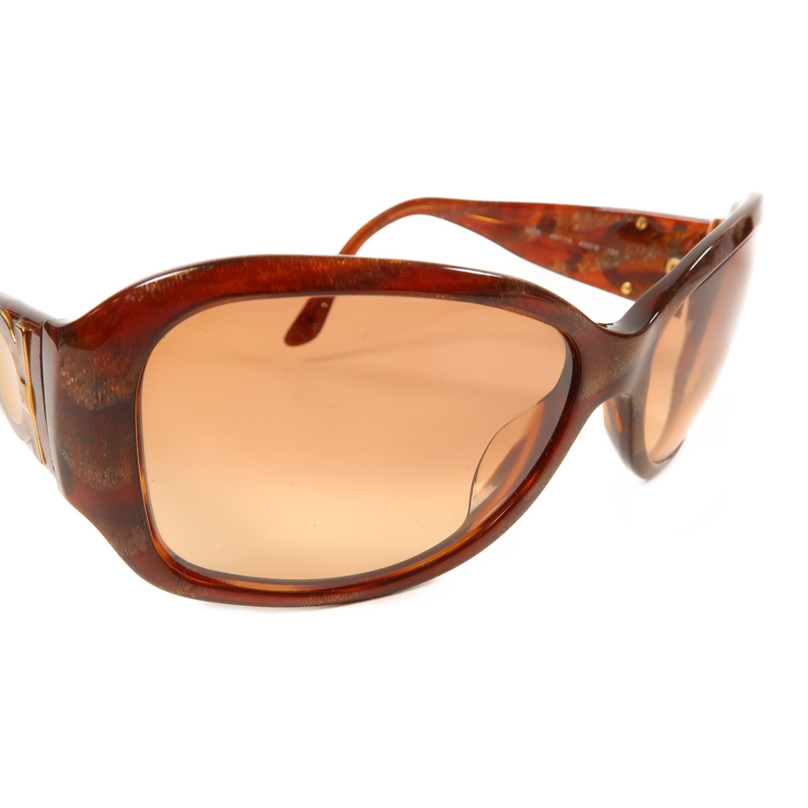 Salvatore Ferragamo 【激減優惠】PVC Sunglasses金扣太陽眼鏡啡色