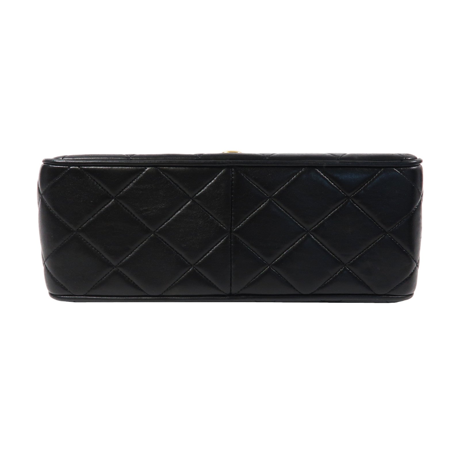 CHANEL 菱格牛皮皮革Vintage Chain Shoulder Bag金扣鏈帶肩背袋黑色
