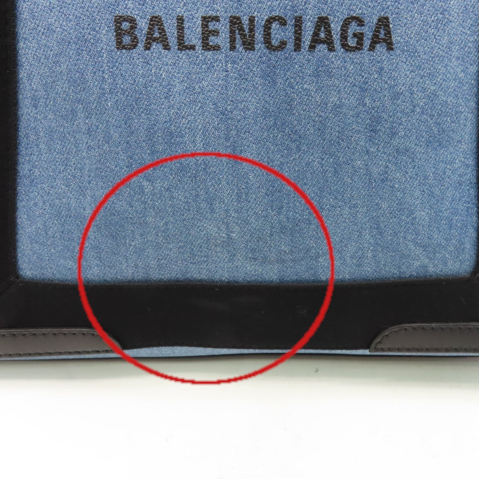 BALENCIAGA 帆布Hand Bag手挽袋藍色/黑色